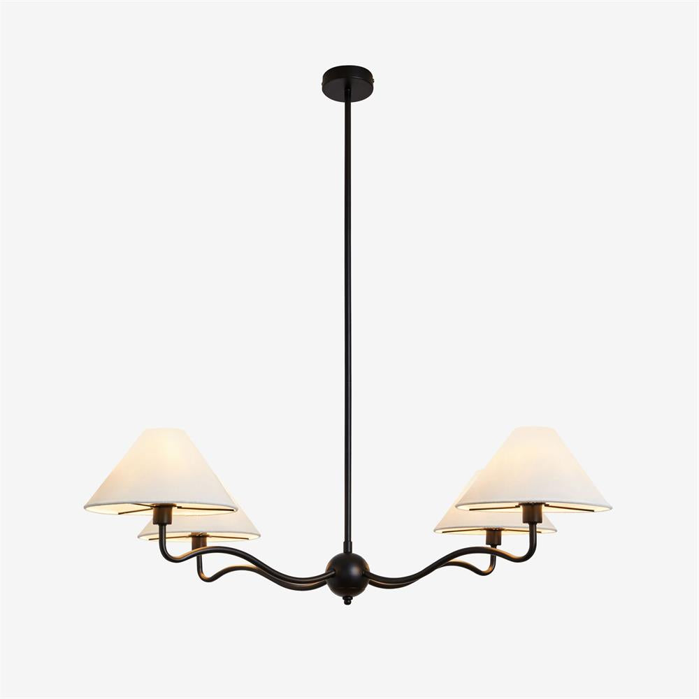 Ovene Vintage Industrial Metal Fabric Chandelier - Lamp Copper