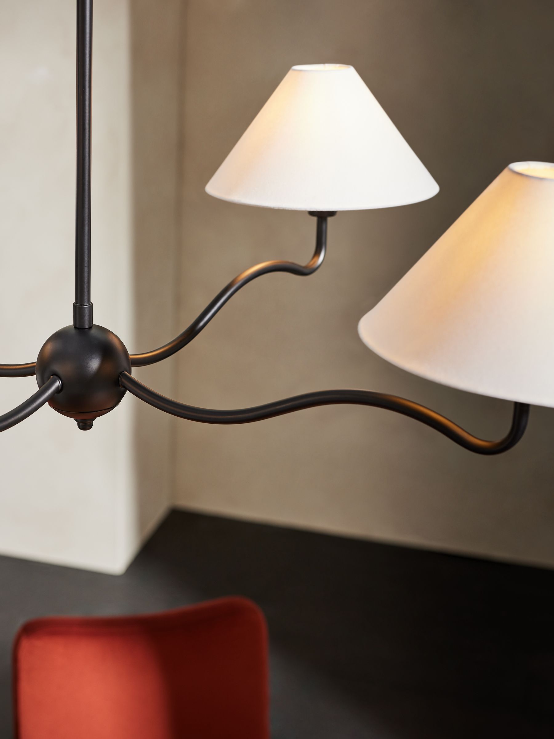 Ovene Vintage Industrial Metal Fabric Chandelier - Lamp Copper