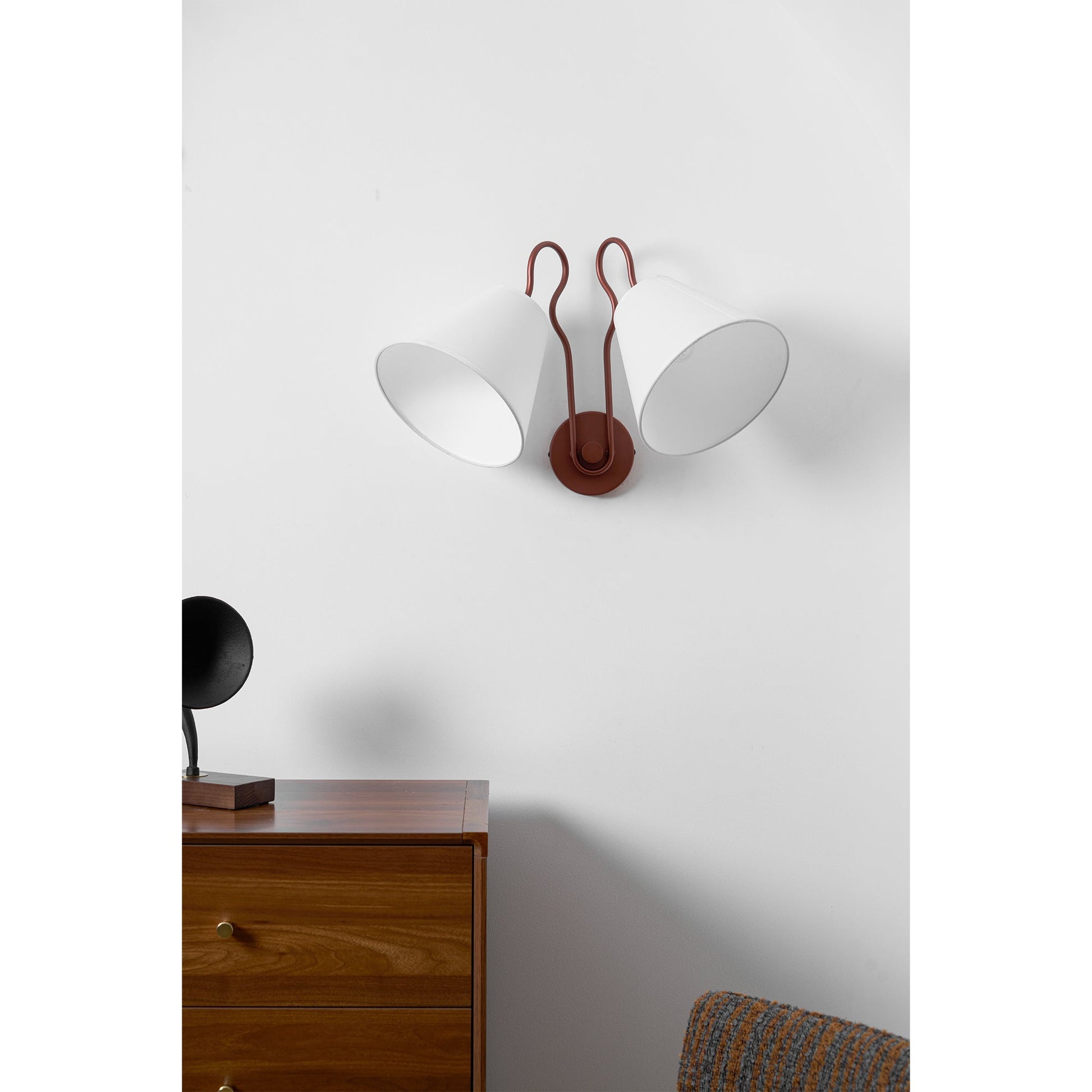 Elthayra Vintage Industrial Metal Fabric Wall Lamp - Lamp Copper