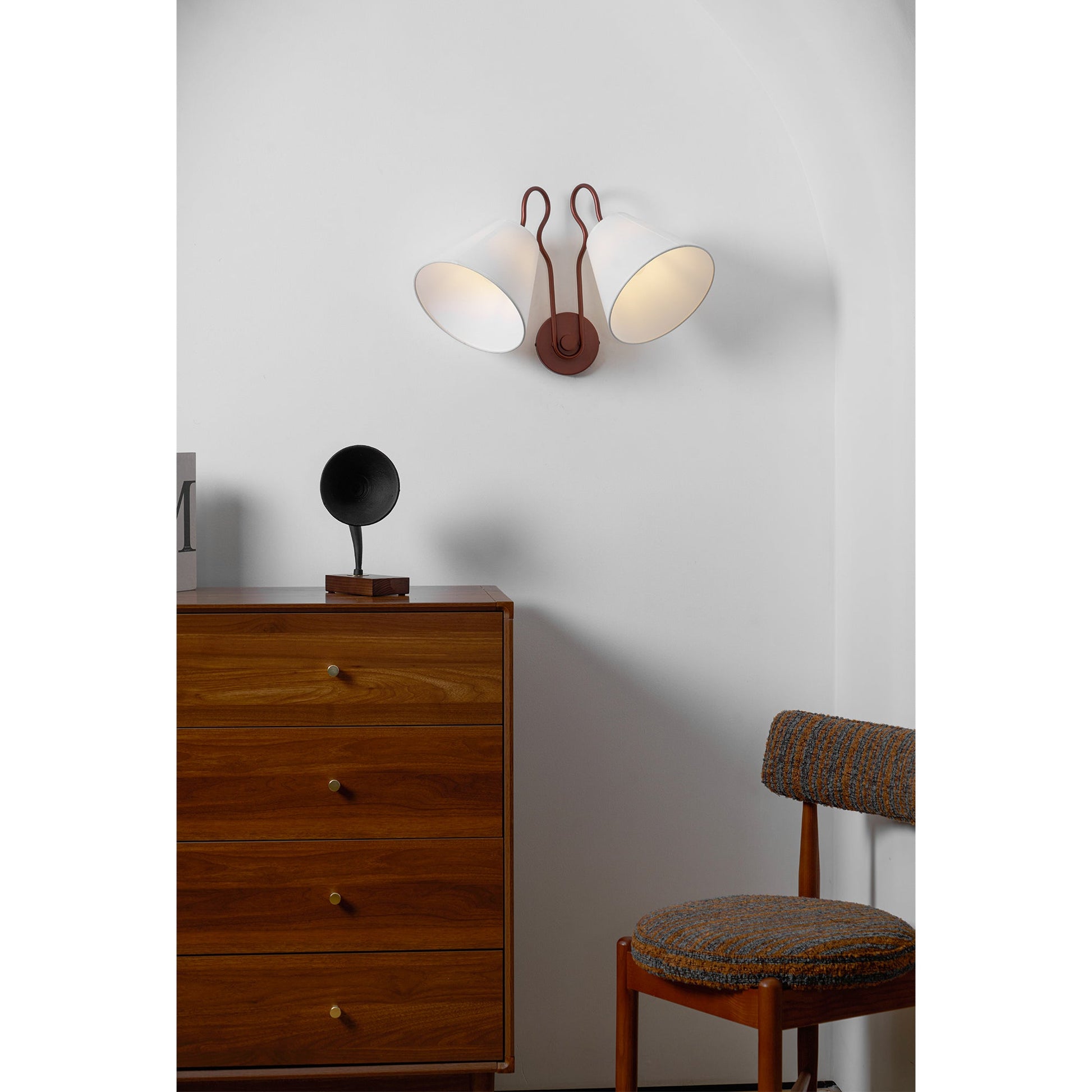 Elthayra Vintage Industrial Metal Fabric Wall Lamp - Lamp Copper