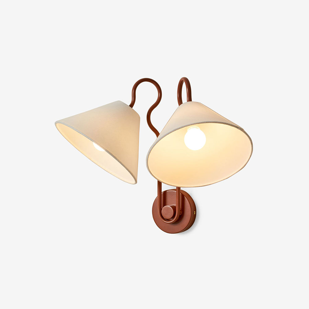 Elthayra Vintage Industrial Metal Fabric Wall Lamp - Lamp Copper