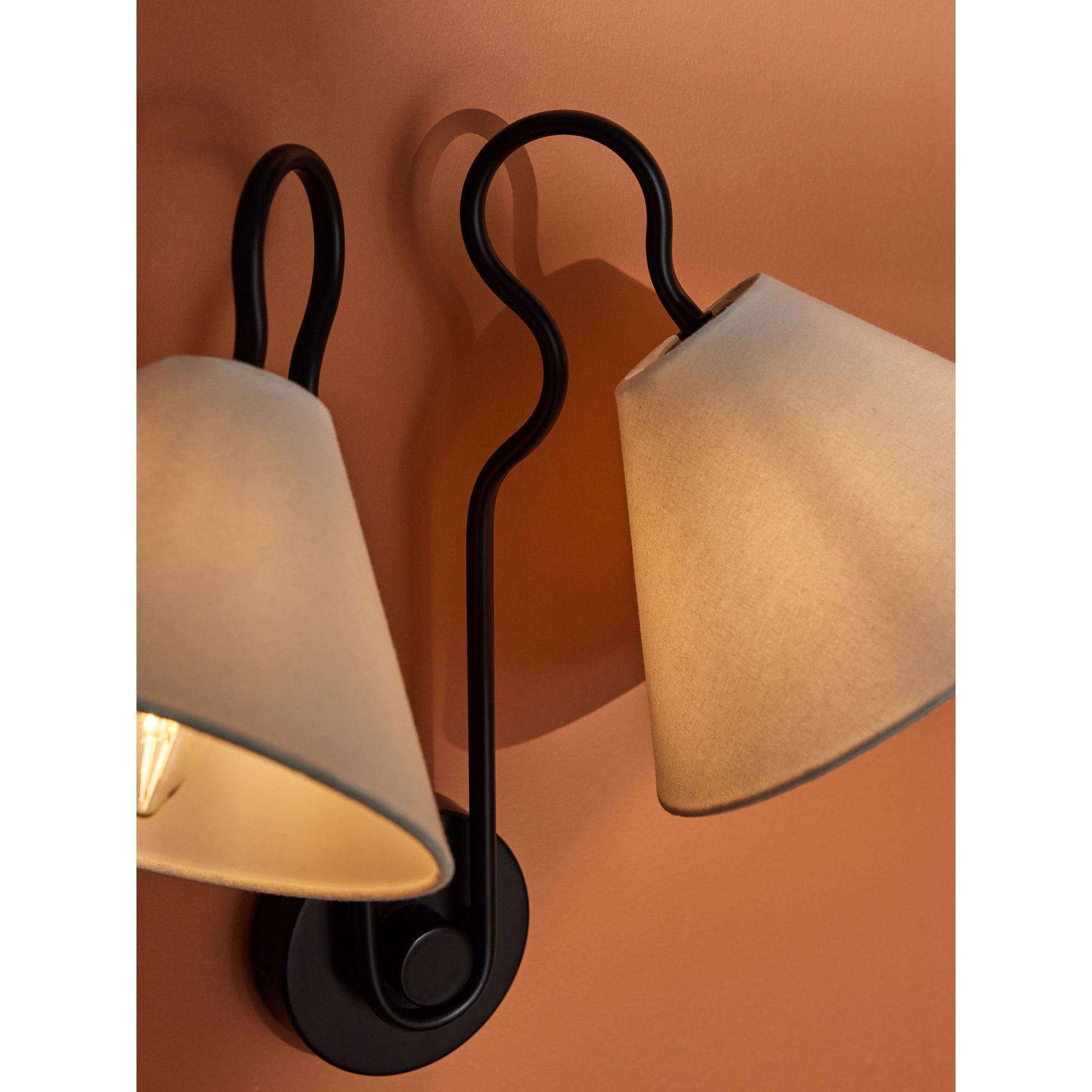 Elthayra Vintage Industrial Metal Fabric Wall Lamp - Lamp Copper