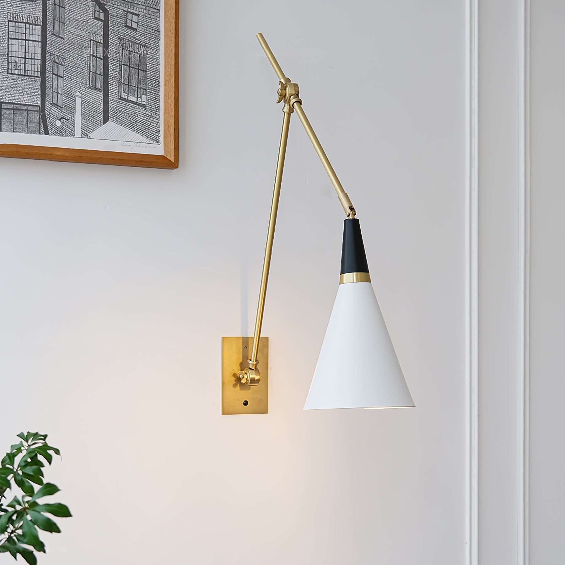 Ersila Modern Minimalist Brass Metal Wall Lamp - Lamp Copper