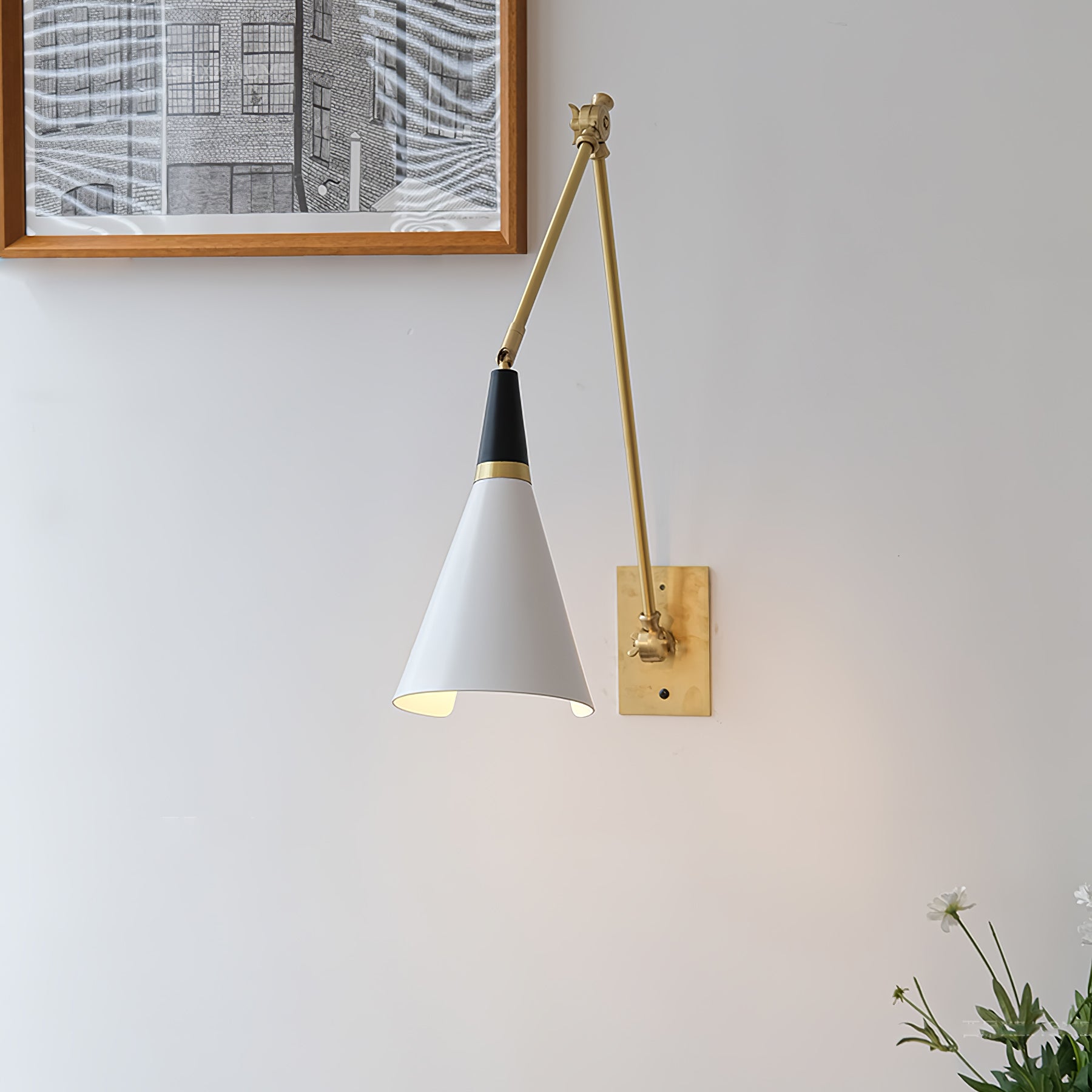 Ersila Modern Minimalist Brass Metal Wall Lamp - Lamp Copper