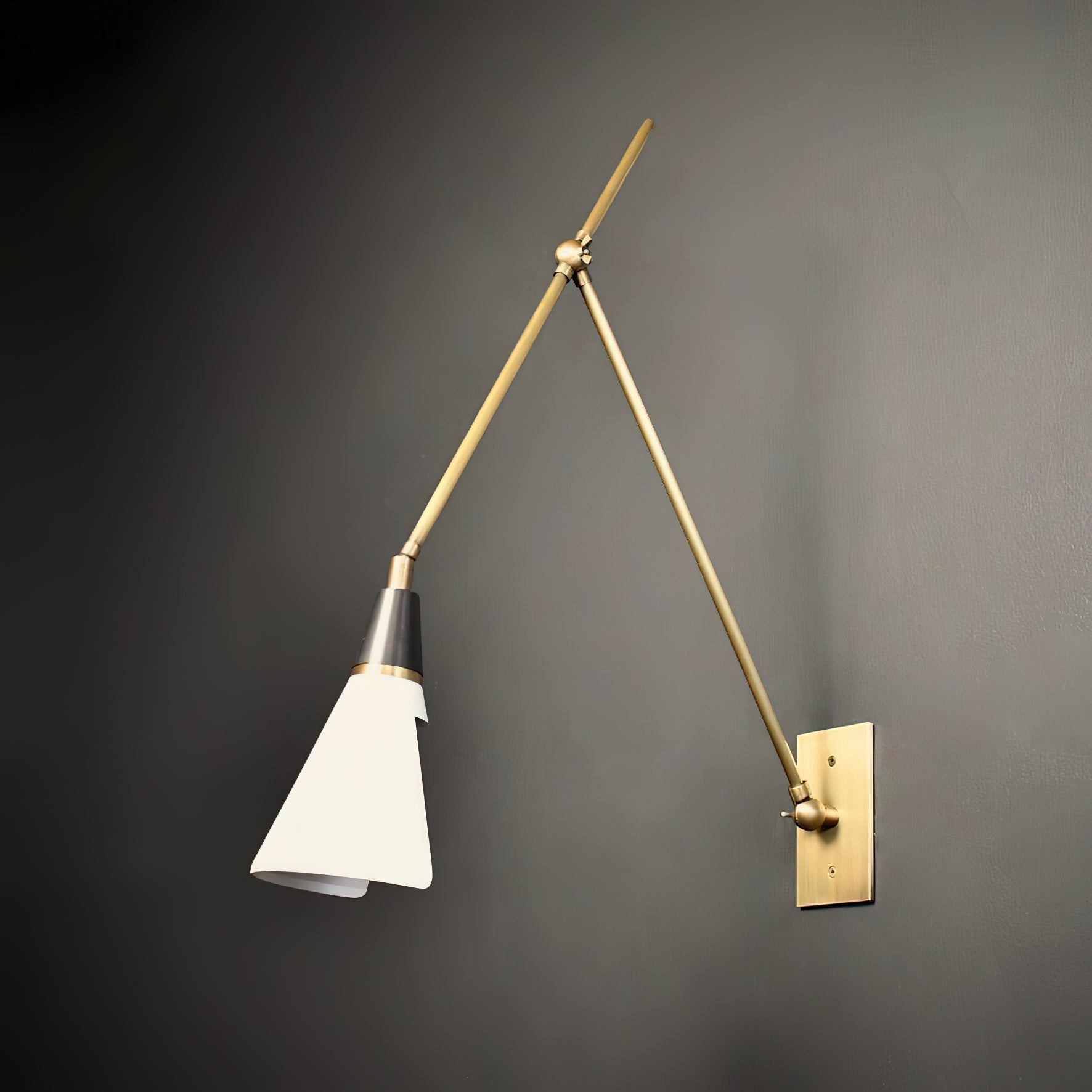 Ersila Modern Minimalist Brass Metal Wall Lamp - Lamp Copper