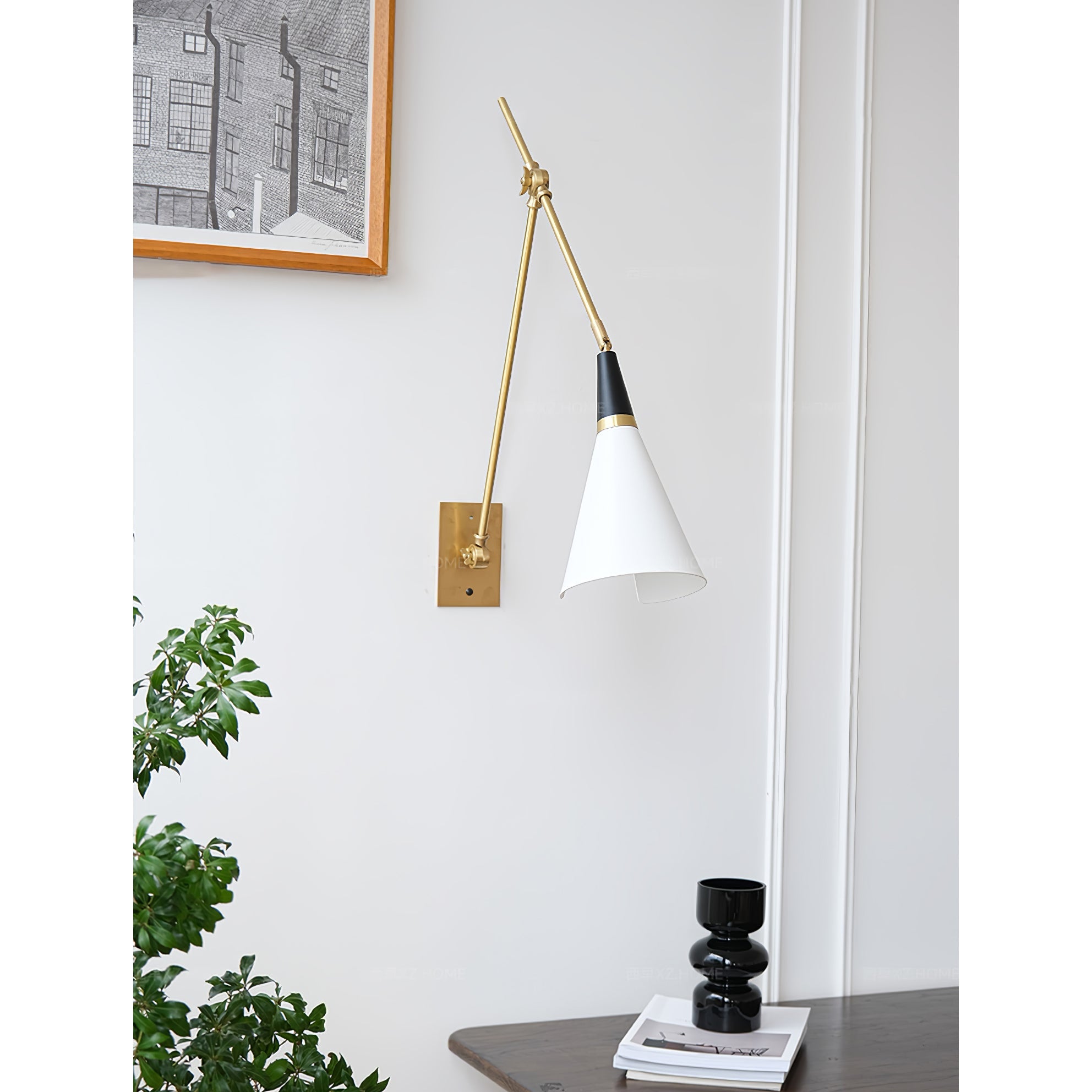 Ersila Modern Minimalist Brass Metal Wall Lamp - Lamp Copper
