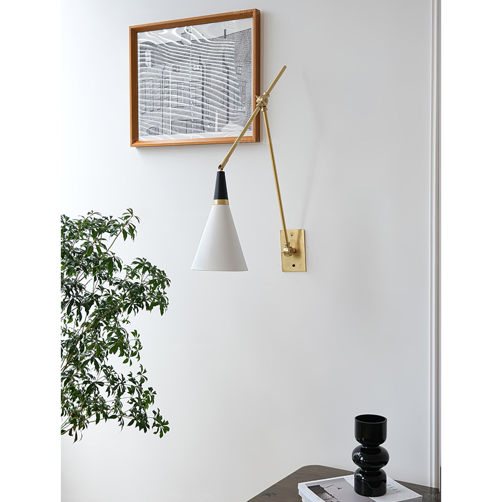 Ersila Modern Minimalist Brass Metal Wall Lamp - Lamp Copper