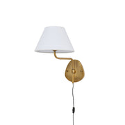Myvele Elegance Vintage Plug-in Brass Fabric Wall Lamp - Lamp Copper