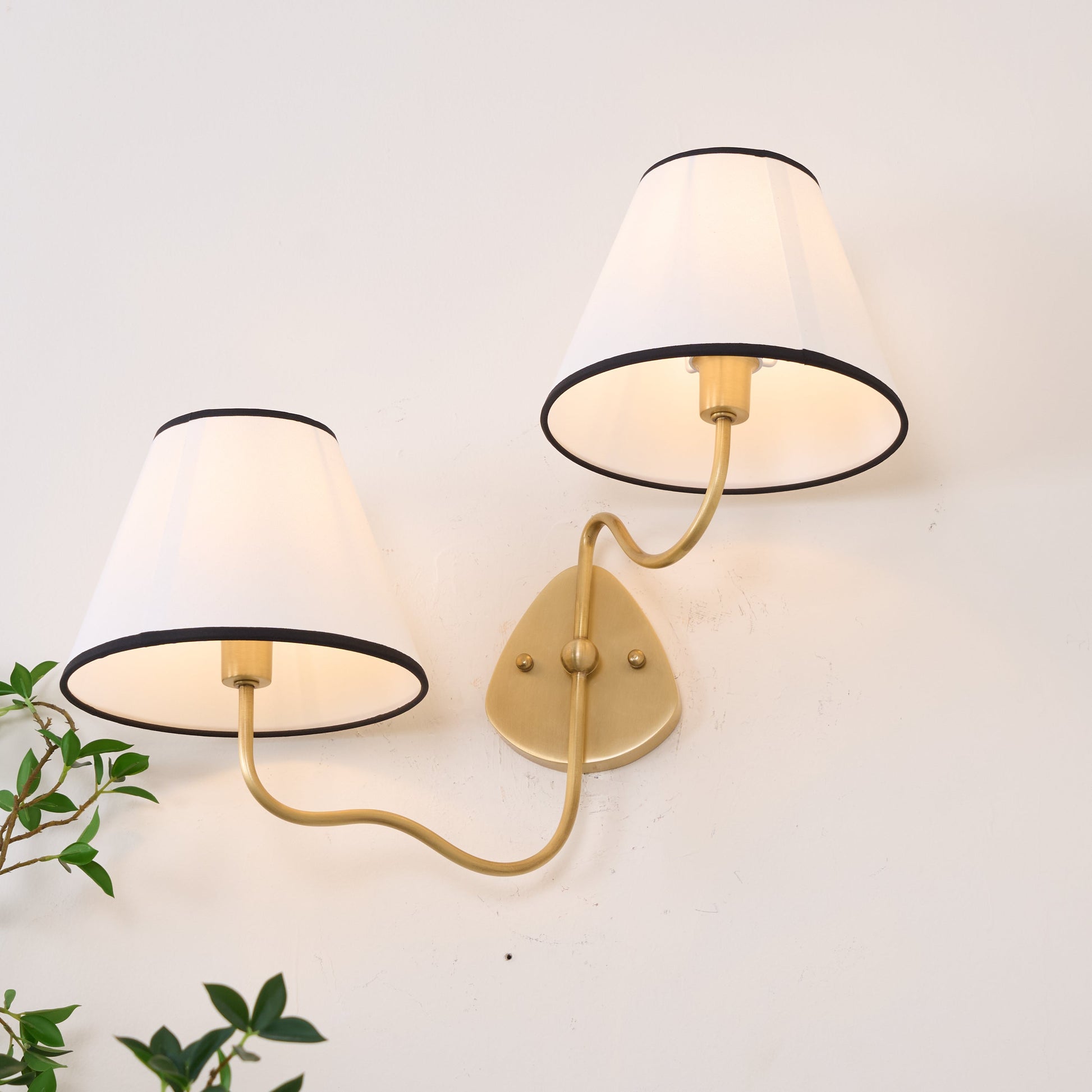 Evynor Vintage Industrial Brass Fabric Wall Lamp - Lamp Copper