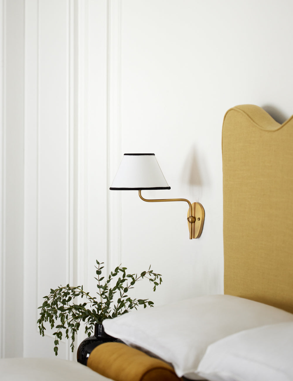 Evynor Vintage Industrial Brass Fabric Wall Lamp - Lamp Copper