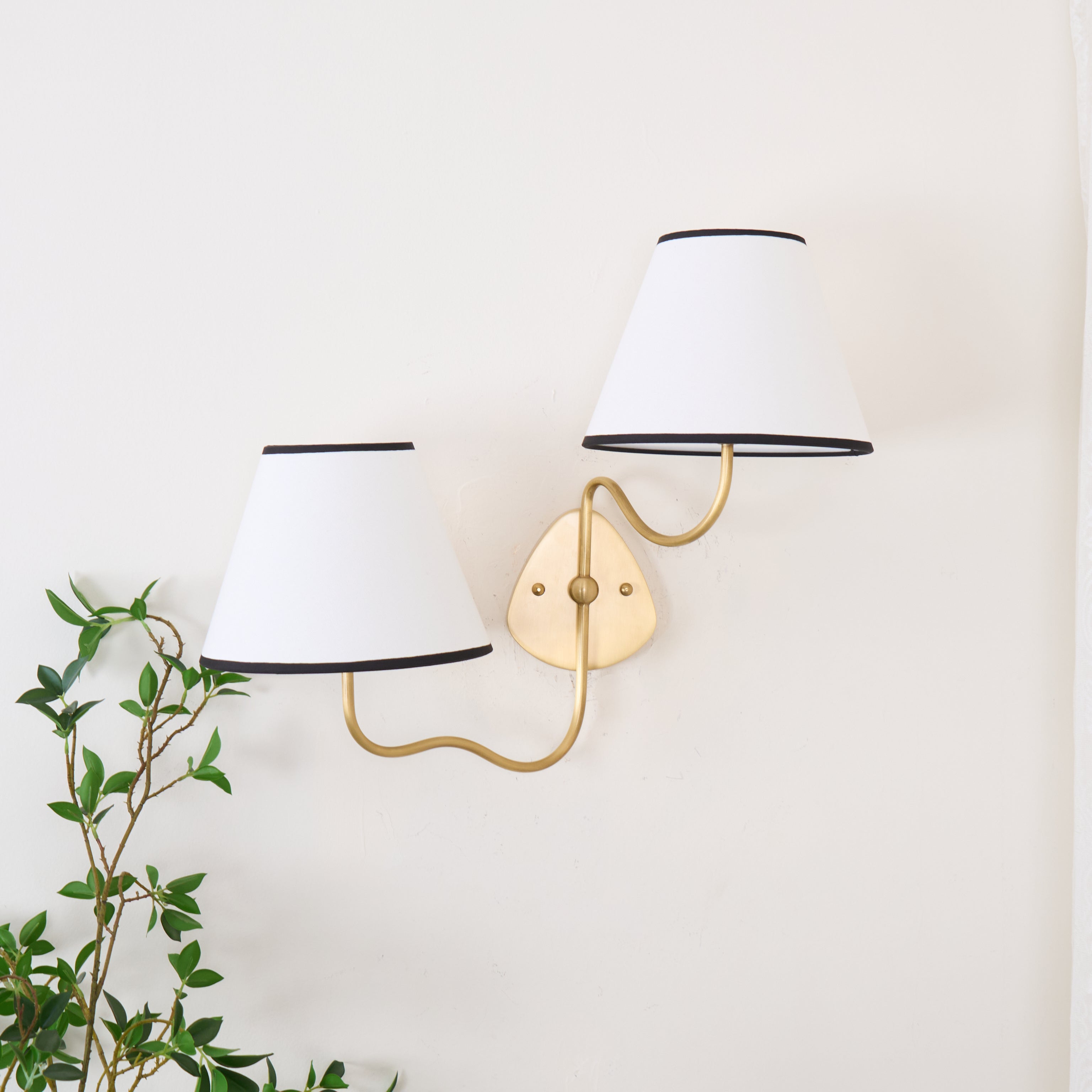 Evynor Vintage Industrial Brass Fabric Wall Lamp - Lamp Copper