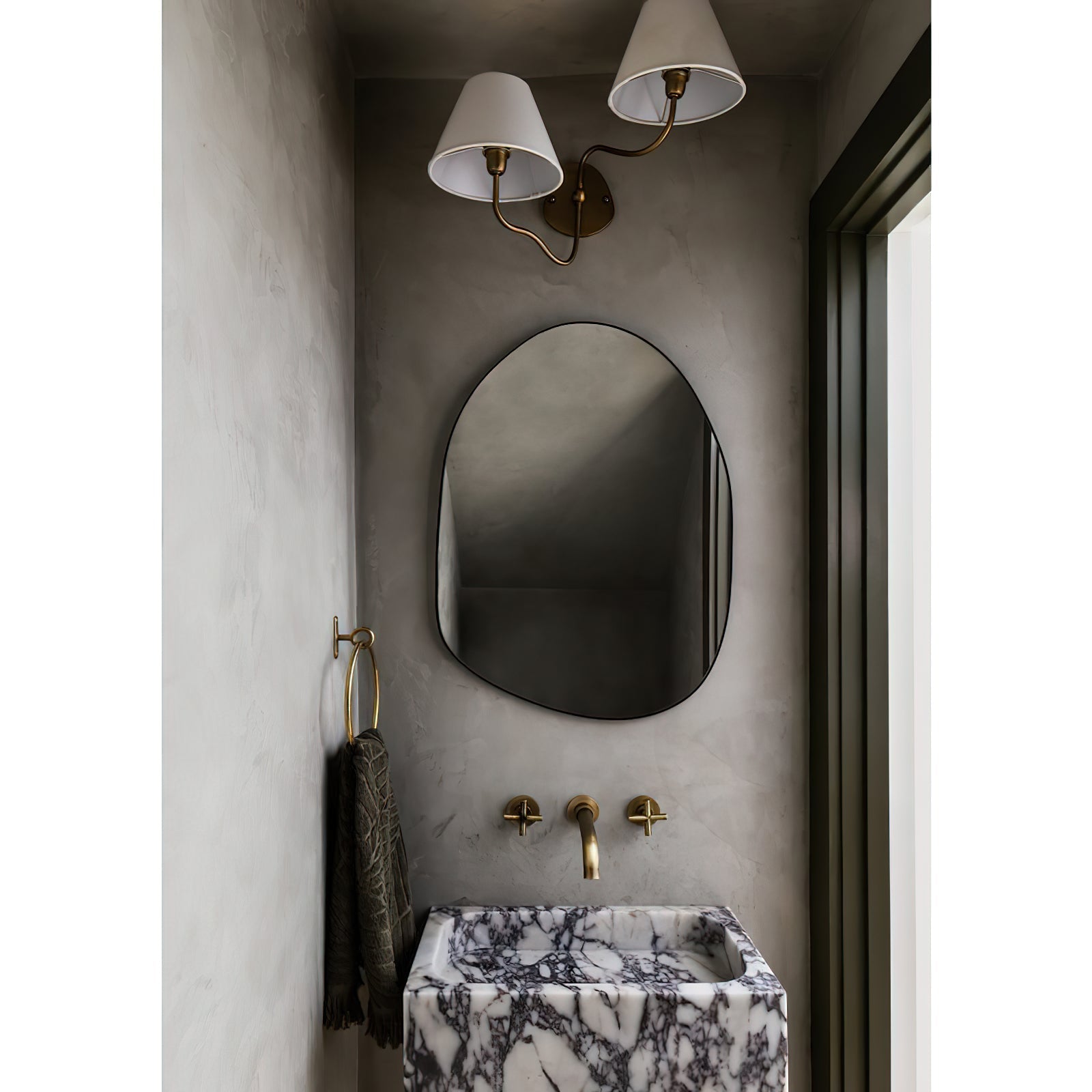 Evynor Vintage Industrial Brass Fabric Wall Lamp - Lamp Copper