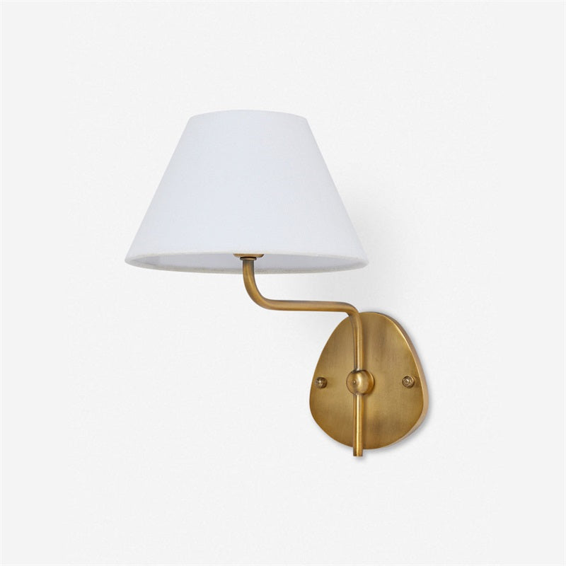 Evynor Vintage Industrial Brass Fabric Wall Lamp - Lamp Copper