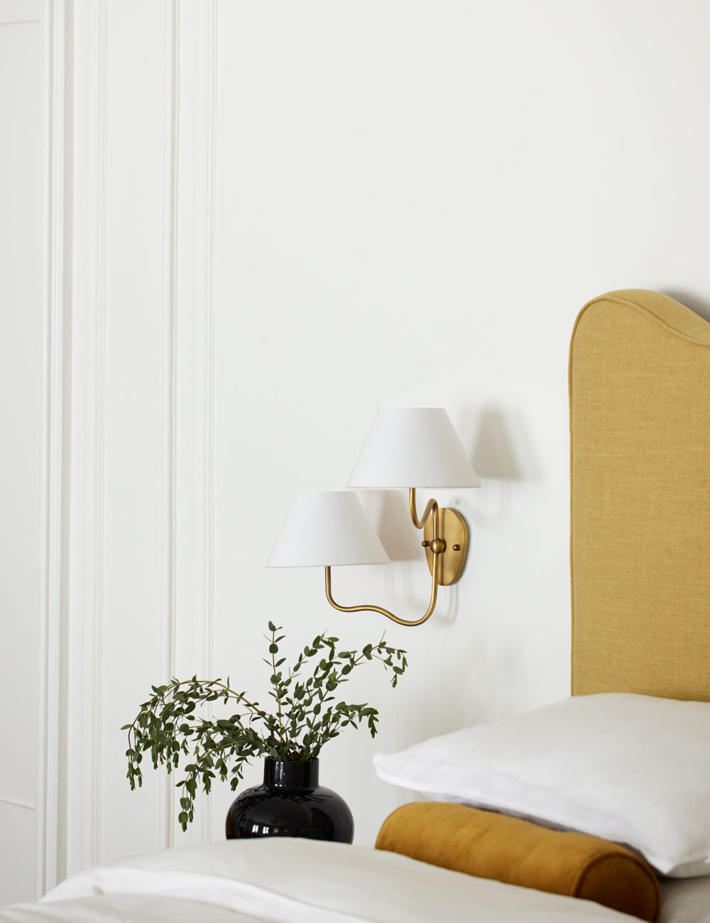 Evynor Vintage Industrial Brass Fabric Wall Lamp - Lamp Copper