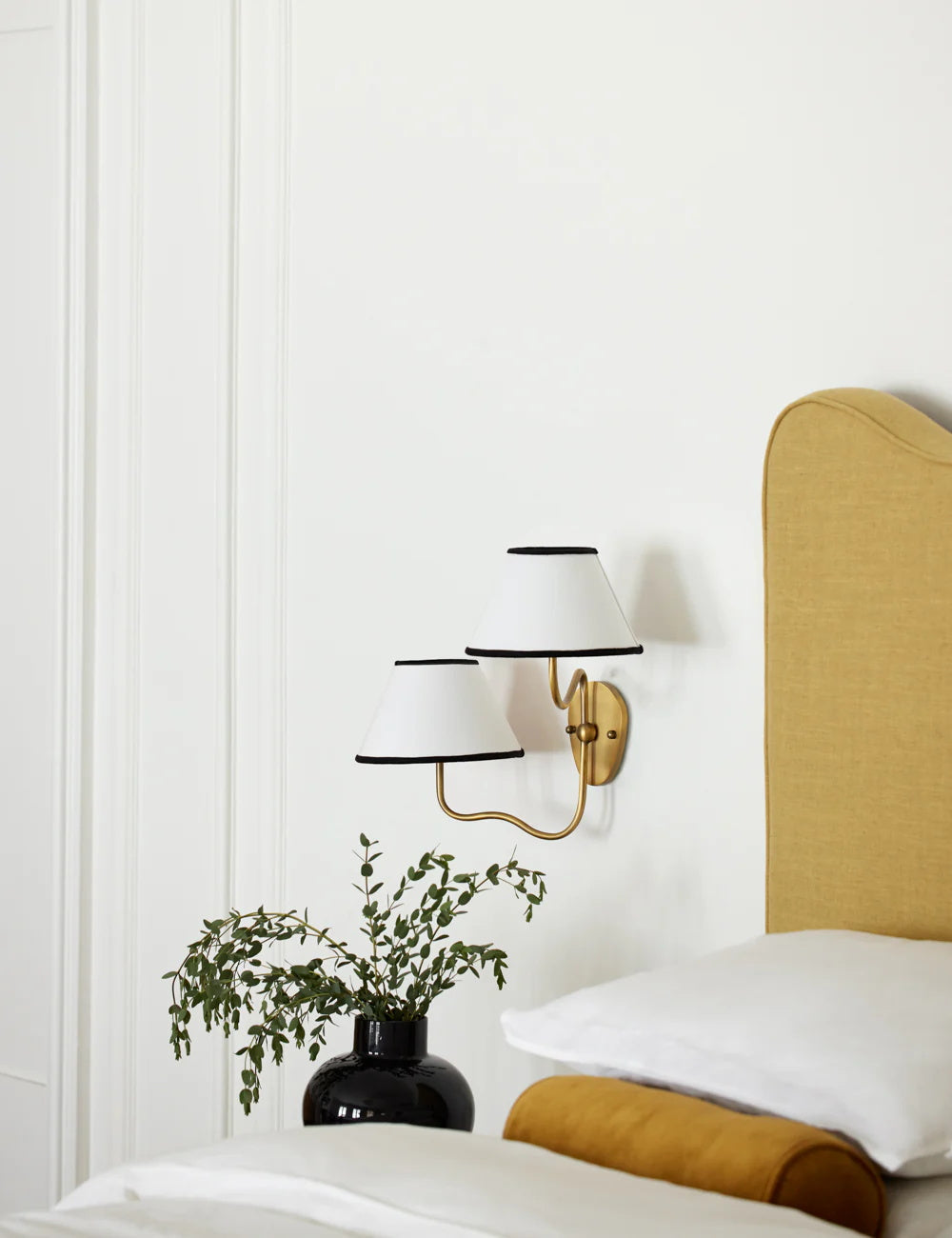Evynor Vintage Industrial Brass Fabric Wall Lamp - Lamp Copper
