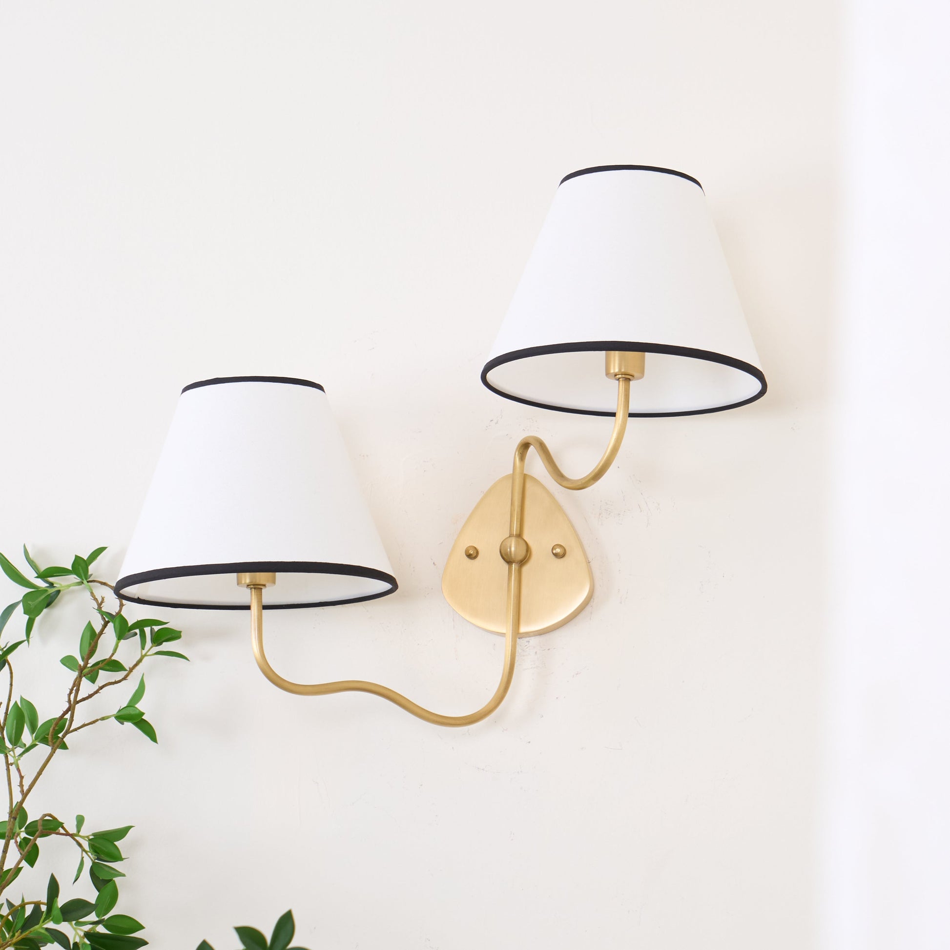 Evynor Vintage Industrial Brass Fabric Wall Lamp - Lamp Copper