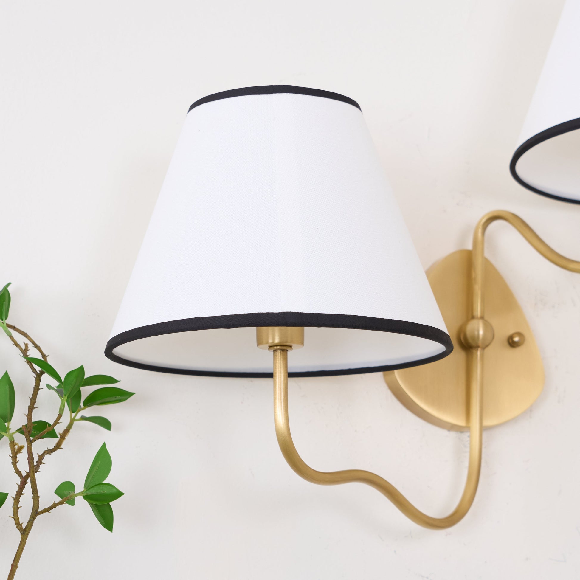 Evynor Vintage Industrial Brass Fabric Wall Lamp - Lamp Copper