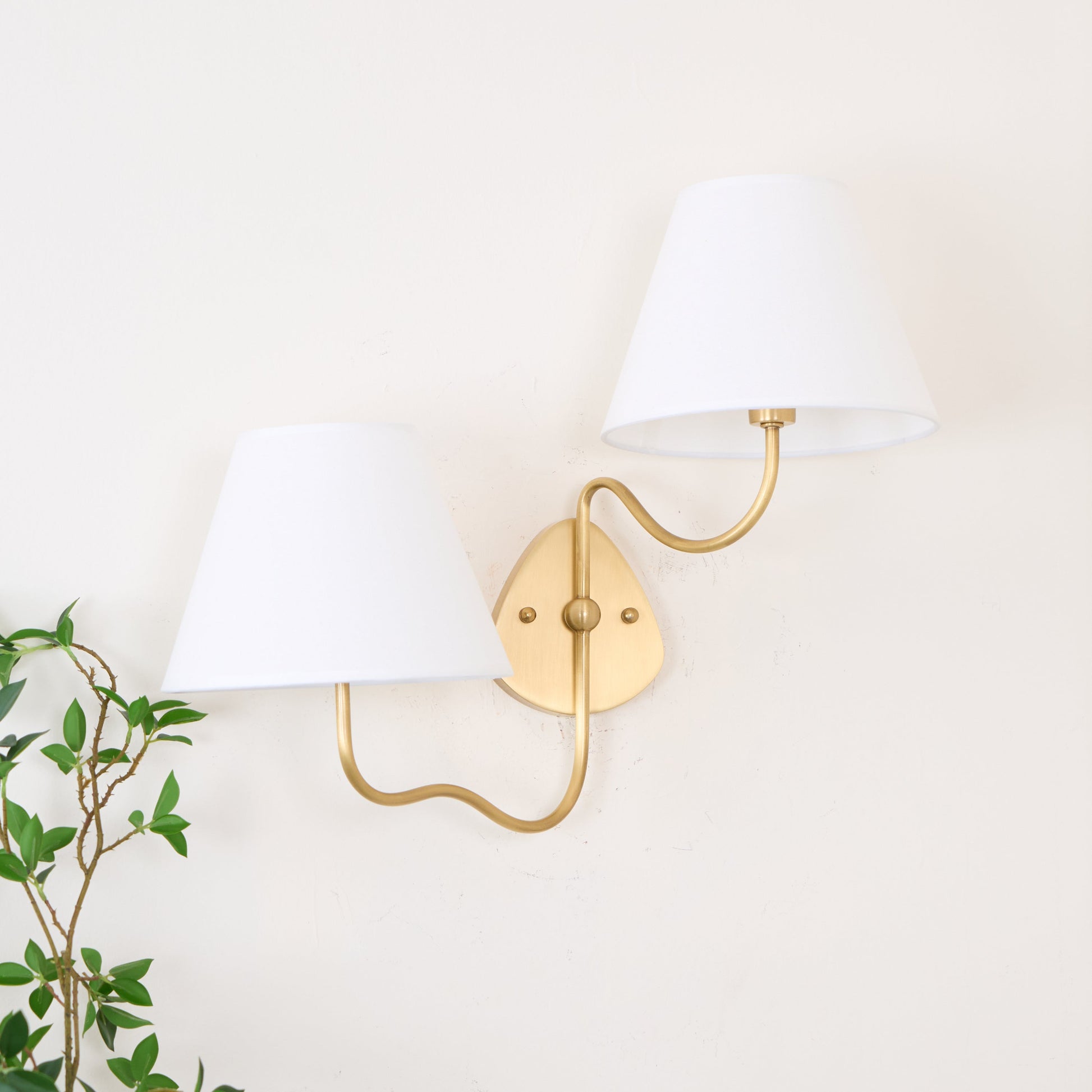 Evynor Vintage Industrial Brass Fabric Wall Lamp - Lamp Copper