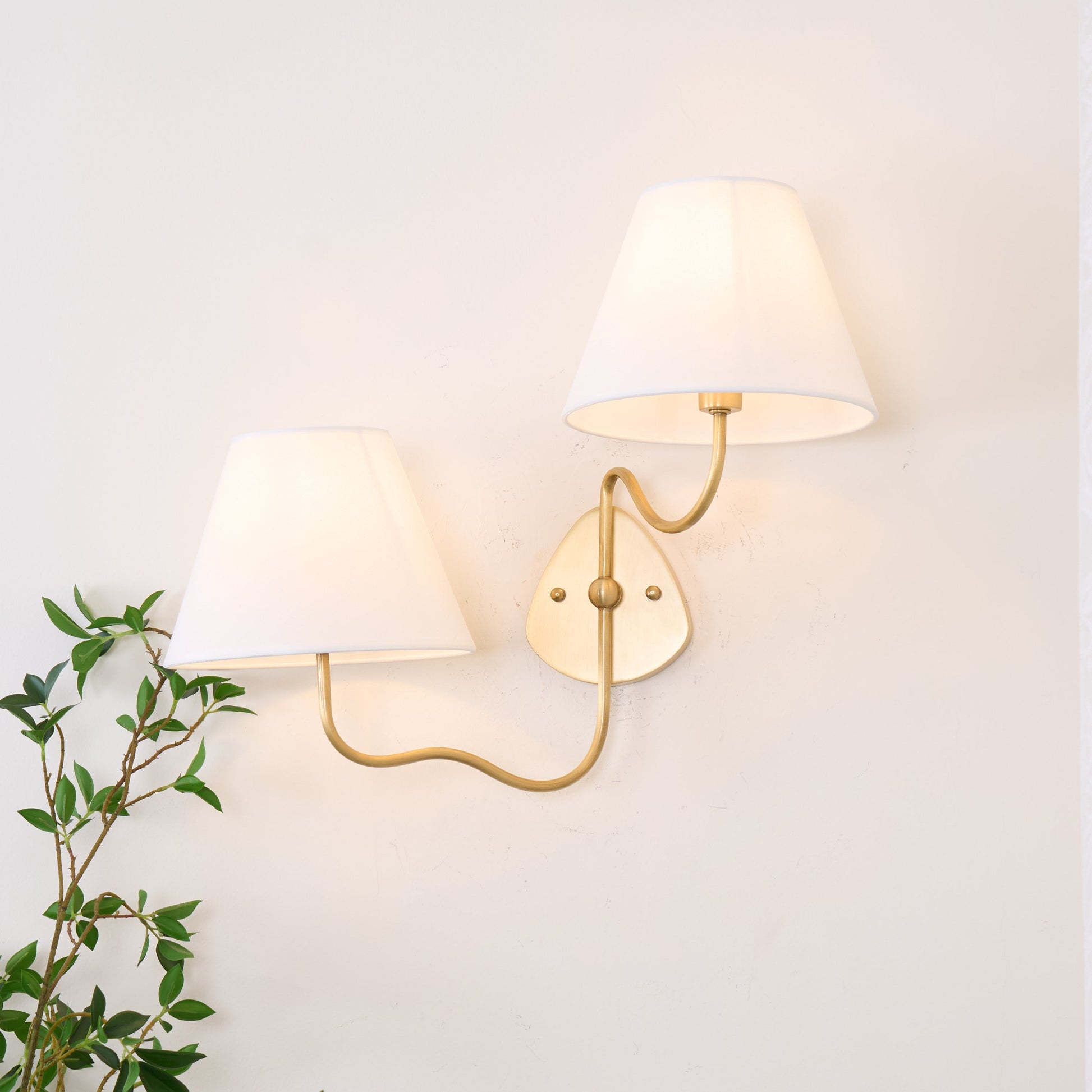 Evynor Vintage Industrial Brass Fabric Wall Lamp - Lamp Copper
