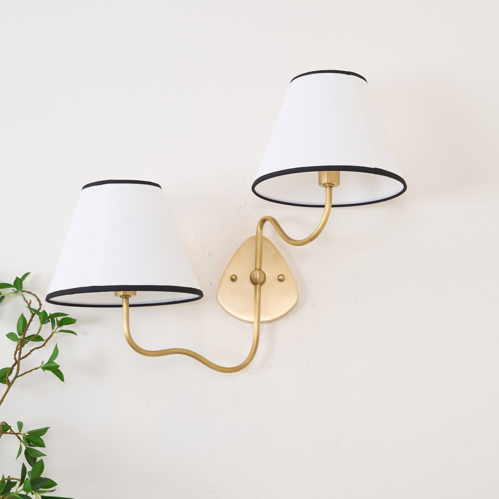 Evynor Vintage Industrial Brass Fabric Wall Lamp - Lamp Copper