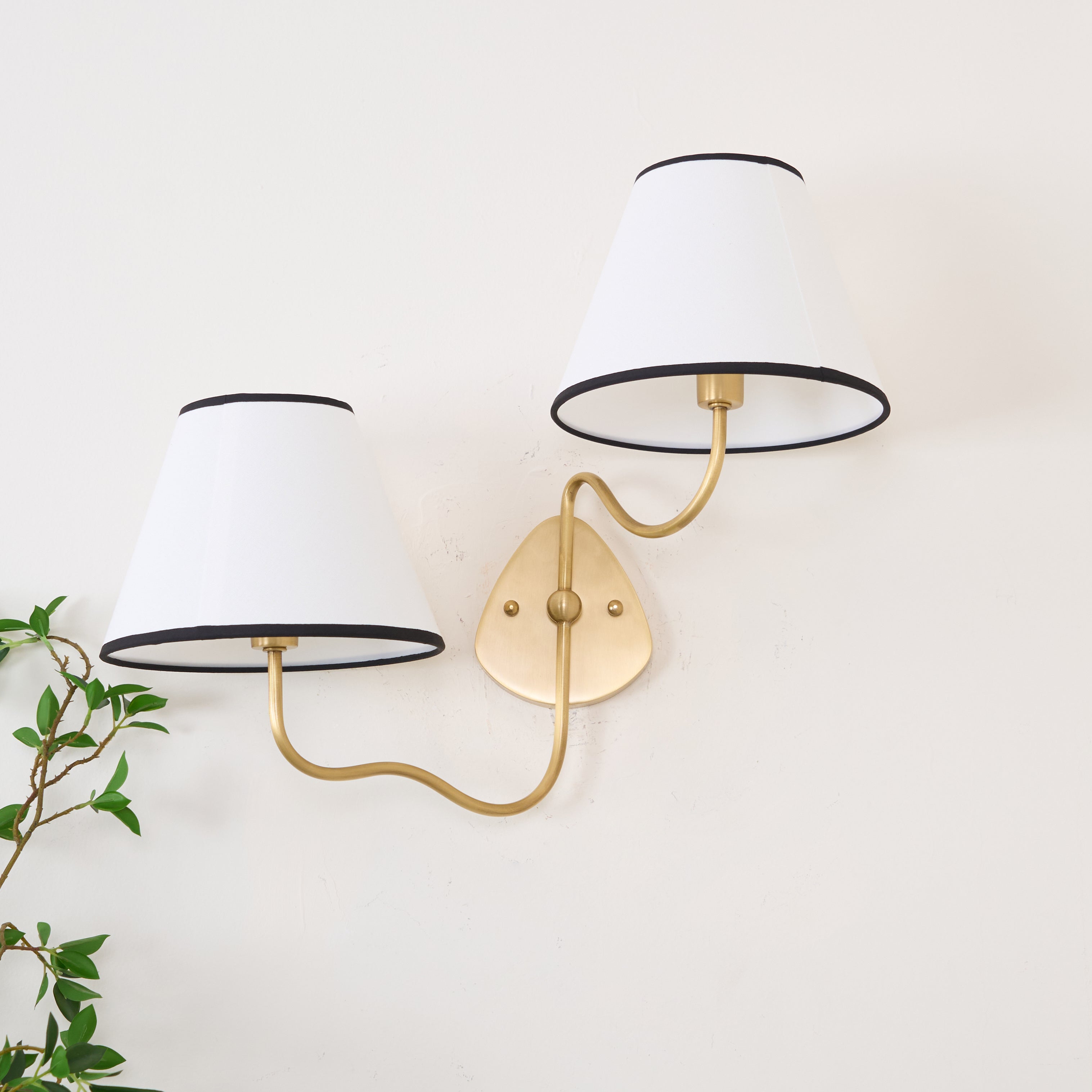 Evynor Vintage Industrial Brass Fabric Wall Lamp - Lamp Copper