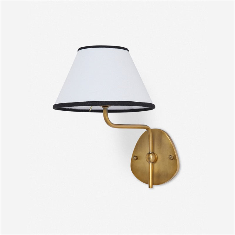 Evynor Vintage Industrial Brass Fabric Wall Lamp - Lamp Copper