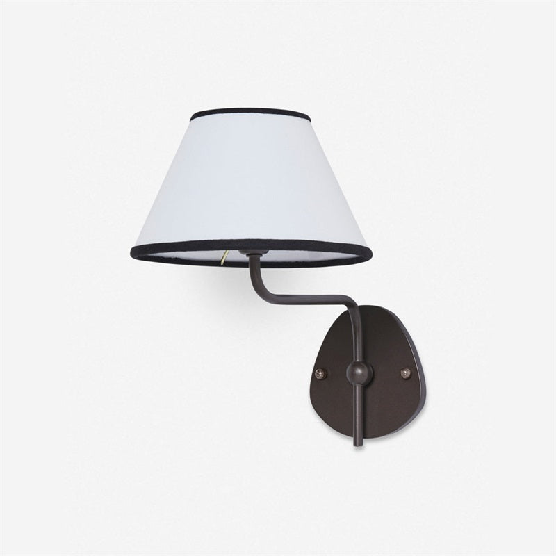 Evynor Vintage Industrial Brass Fabric Wall Lamp - Lamp Copper