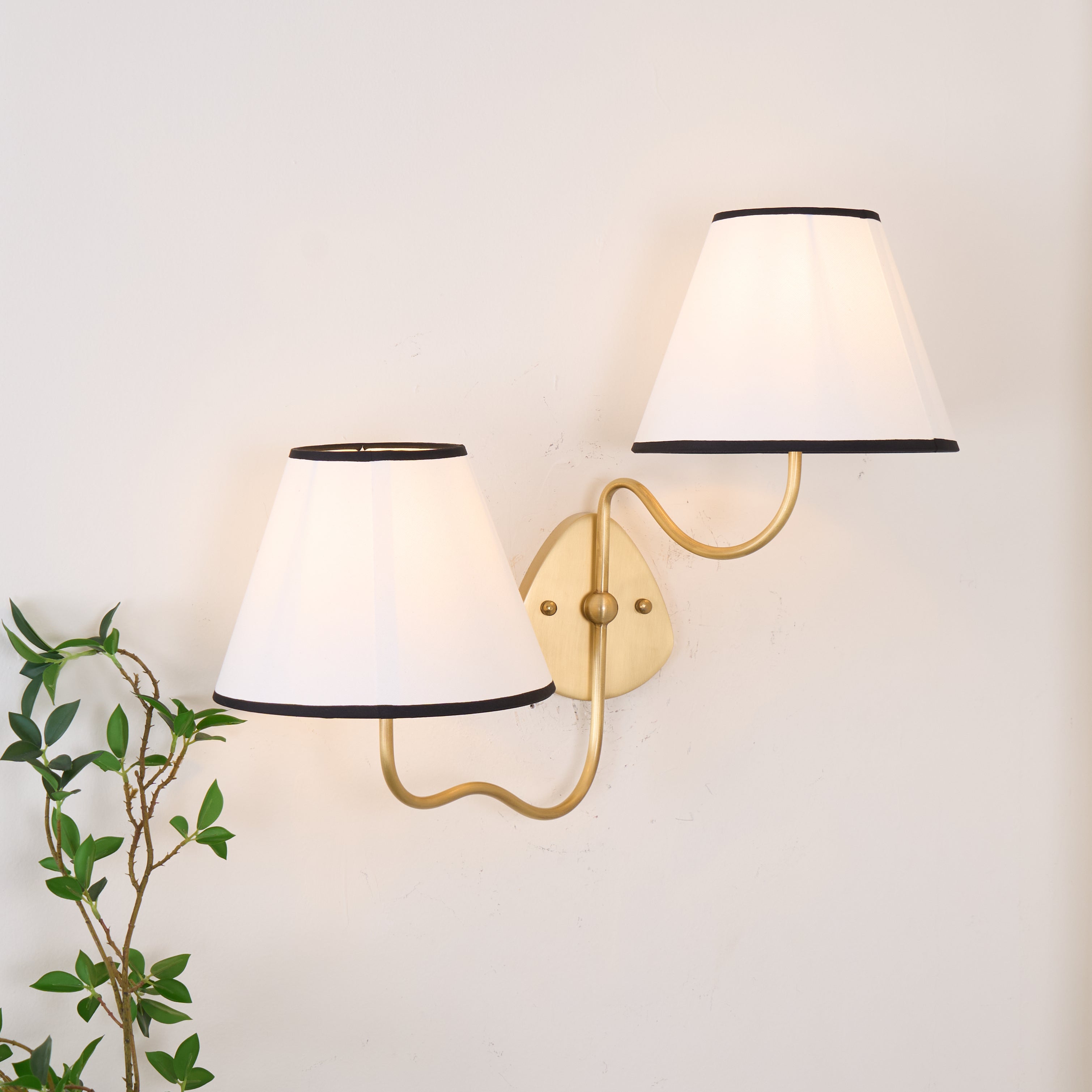 Evynor Vintage Industrial Brass Fabric Wall Lamp - Lamp Copper