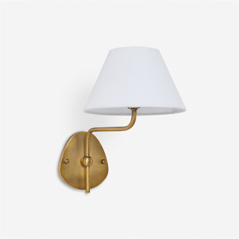 Evynor Vintage Industrial Brass Fabric Wall Lamp - Lamp Copper