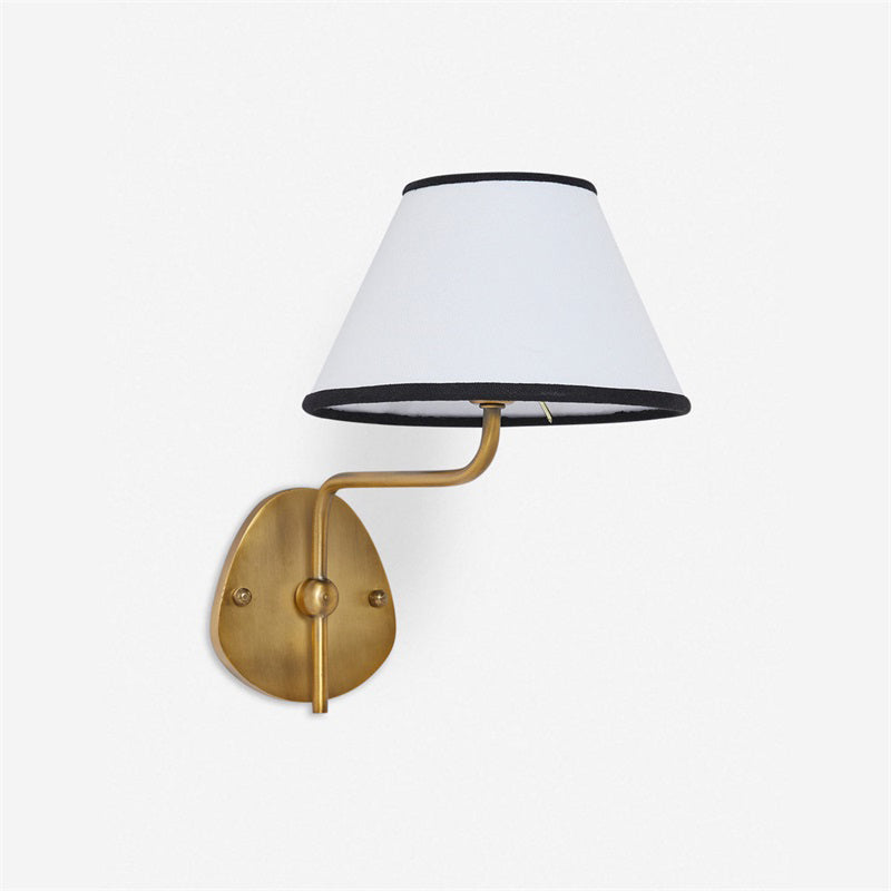 Evynor Vintage Industrial Brass Fabric Wall Lamp - Lamp Copper