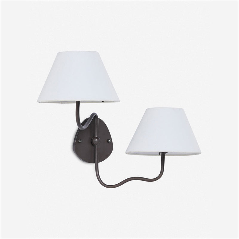 Evynor Vintage Industrial Brass Fabric Wall Lamp - Lamp Copper