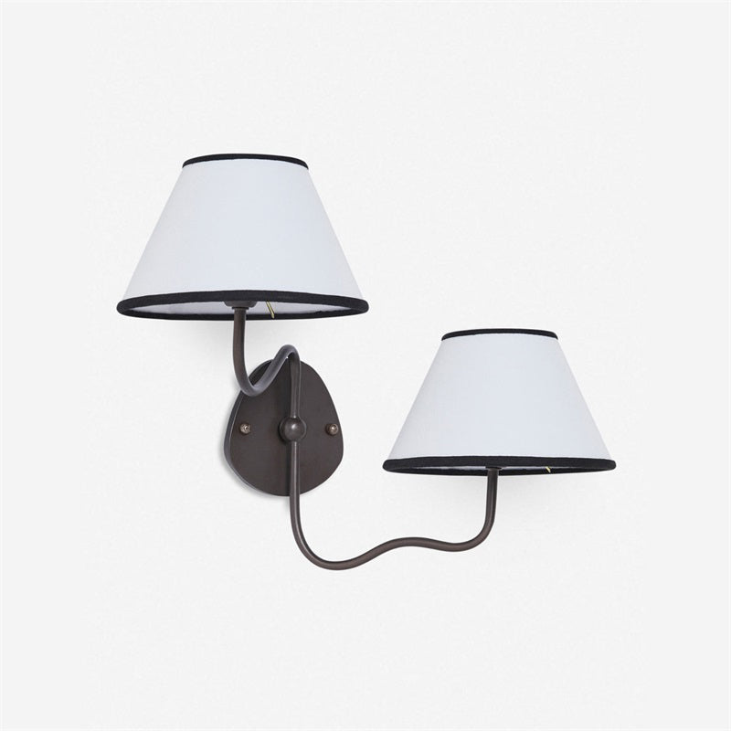 Evynor Vintage Industrial Brass Fabric Wall Lamp - Lamp Copper