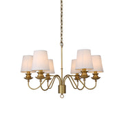 Imiryra Postmodern Luxury Brass Fabric Chandelier - Lamp Copper