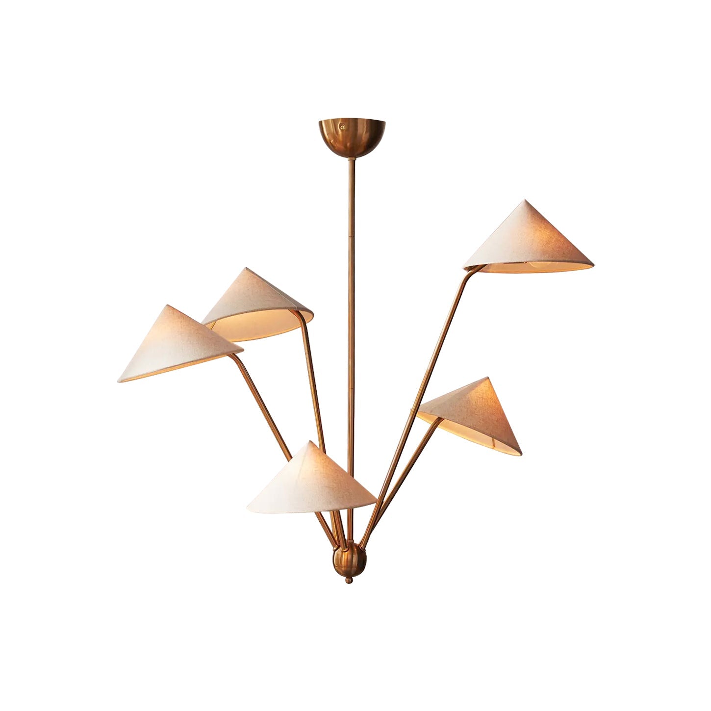 Avlorisra Vintage Industrial Brass Fabric Chandelier - Lamp Copper