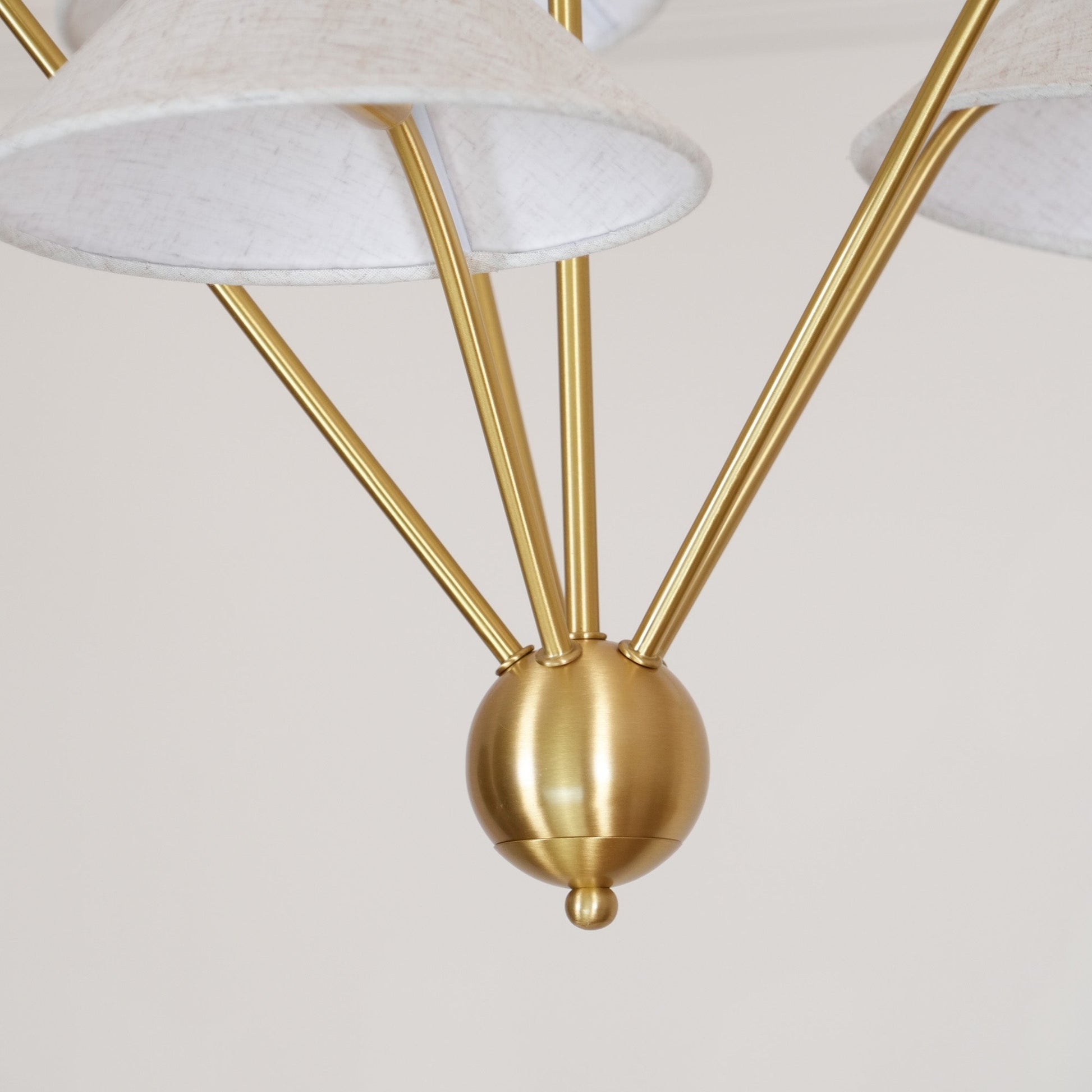 Avlorisra Vintage Industrial Brass Fabric Chandelier - Lamp Copper