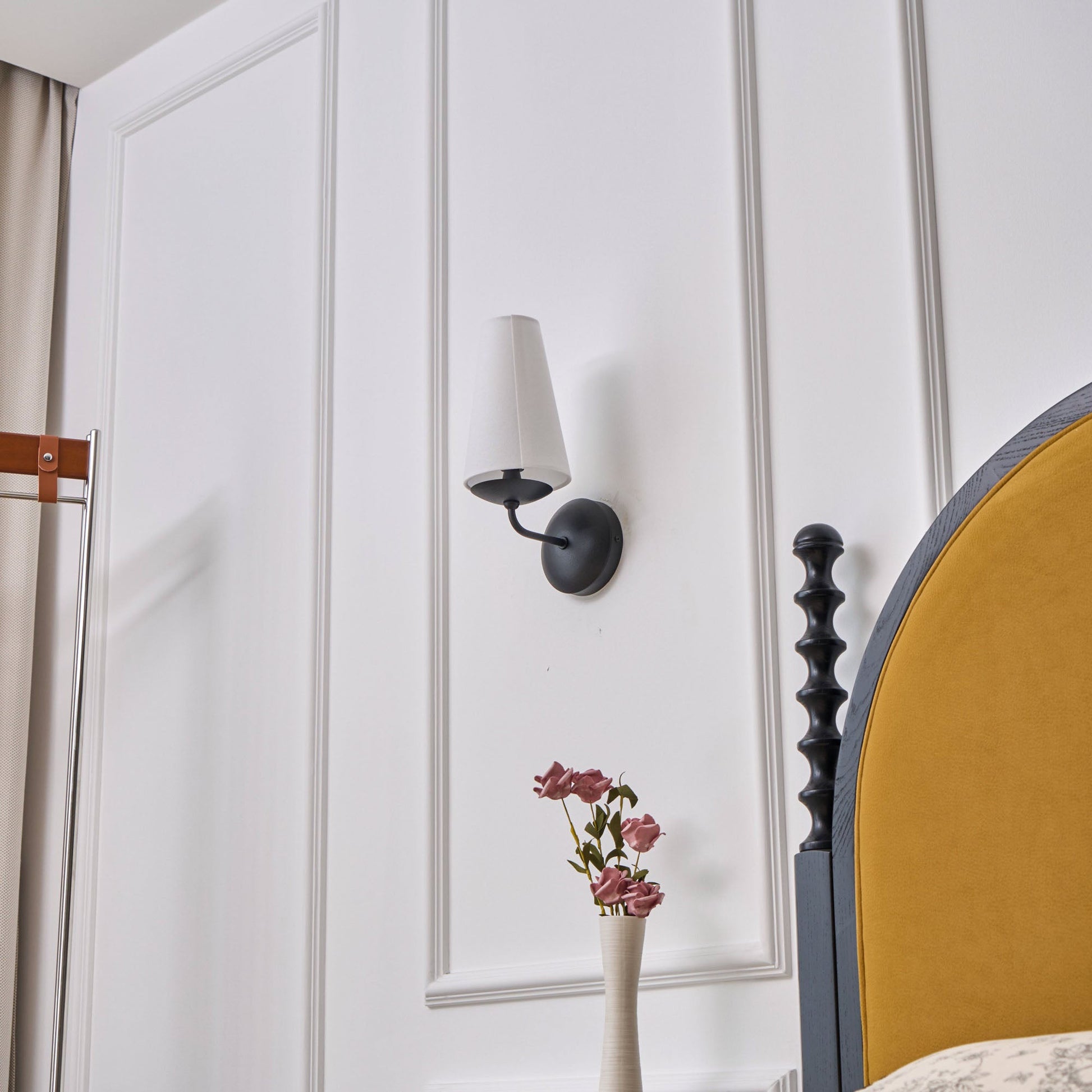 Avraee Modern Minimalist Brass Fabric Wall Lamp - Lamp Copper
