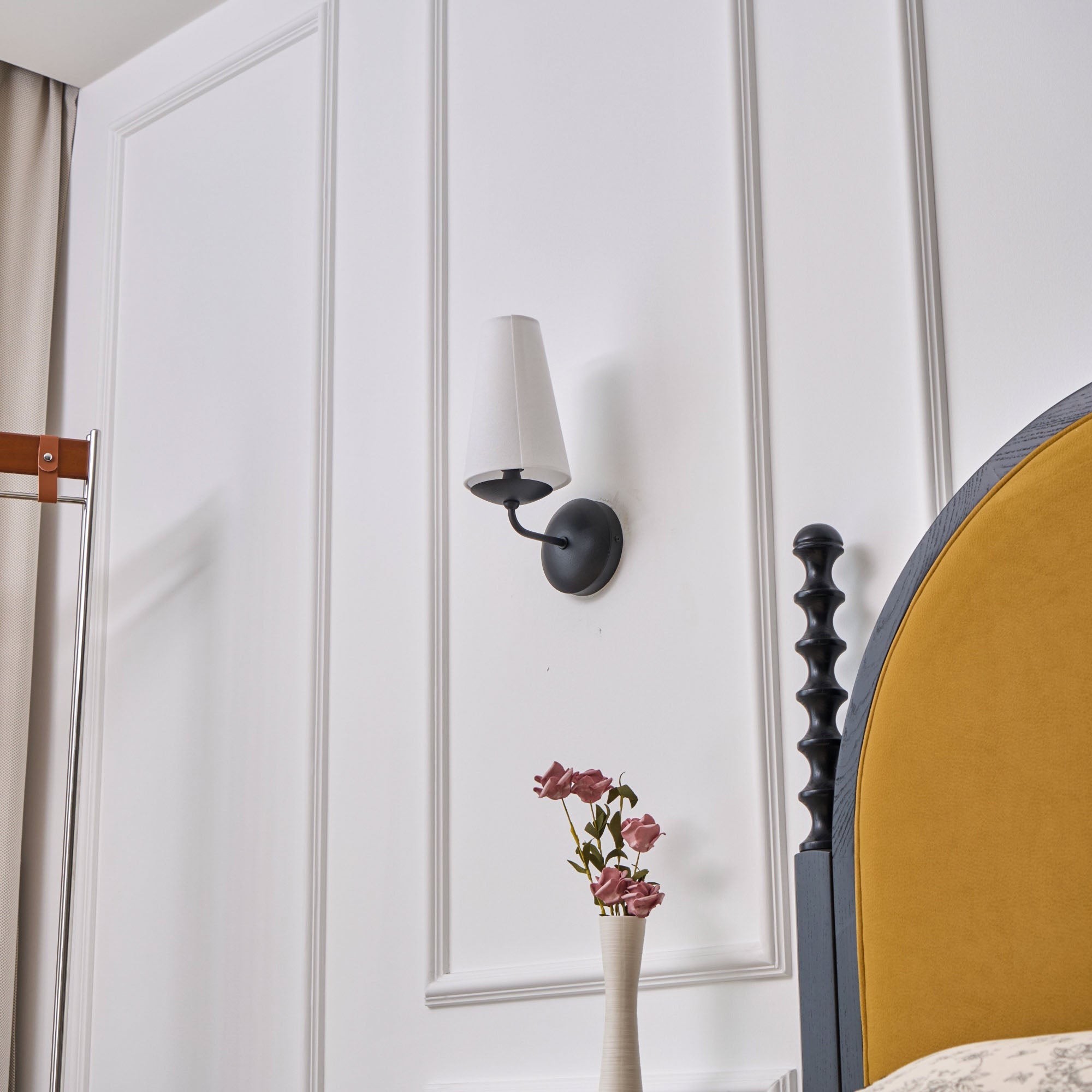 Avraee Modern Minimalist Brass Fabric Wall Lamp - Lamp Copper