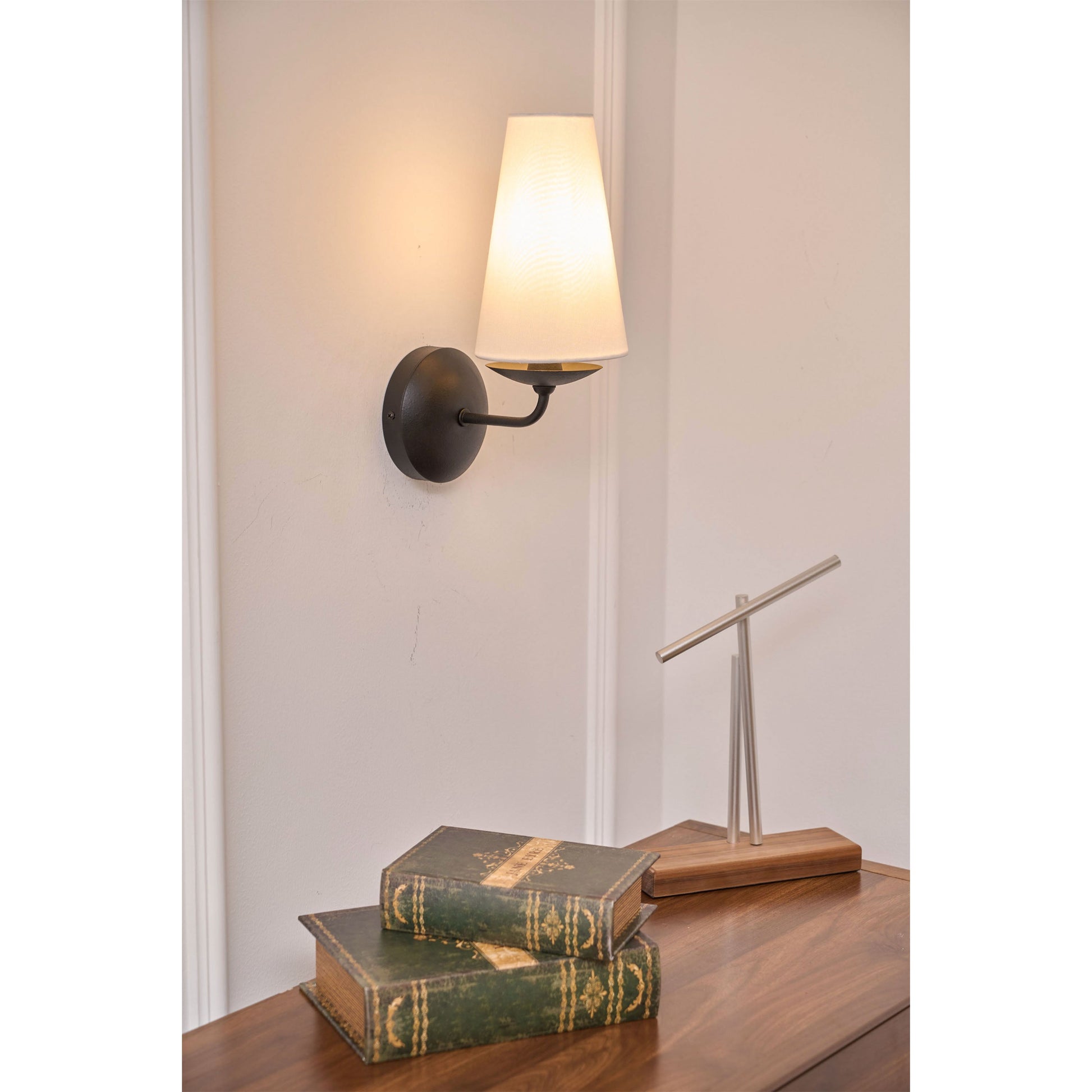 Avraee Modern Minimalist Brass Fabric Wall Lamp - Lamp Copper