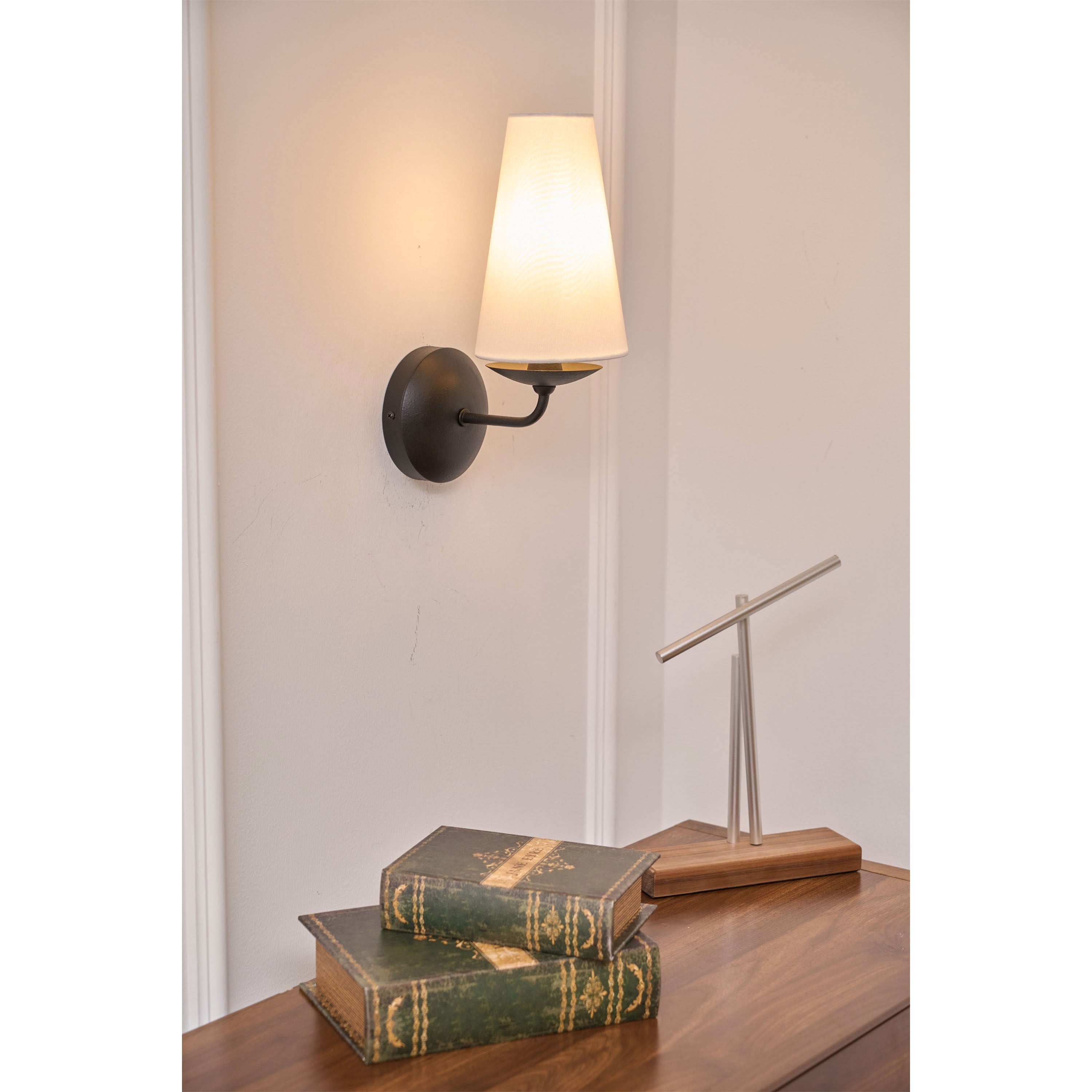 Avraee Modern Minimalist Brass Fabric Wall Lamp - Lamp Copper