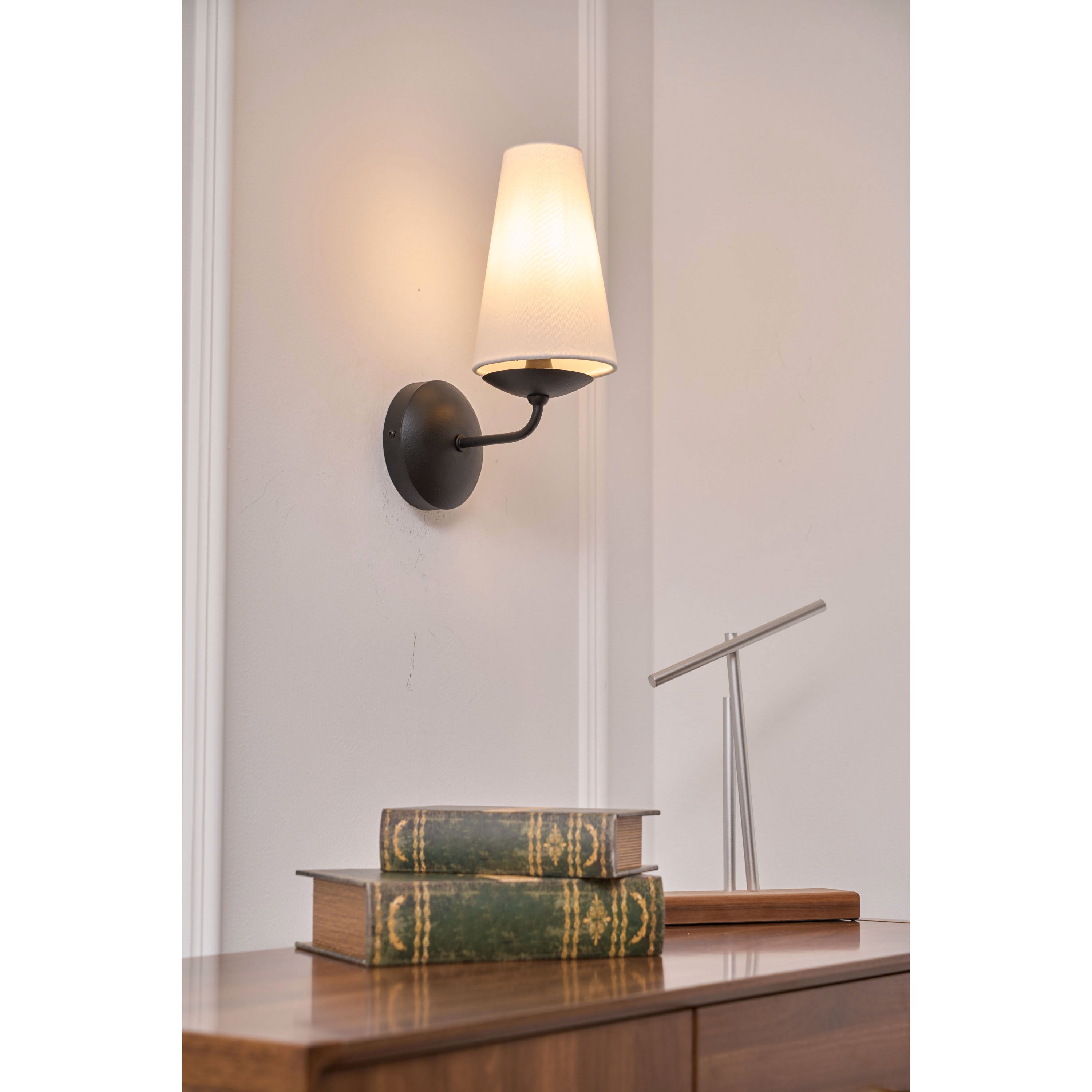 Avraee Modern Minimalist Brass Fabric Wall Lamp - Lamp Copper