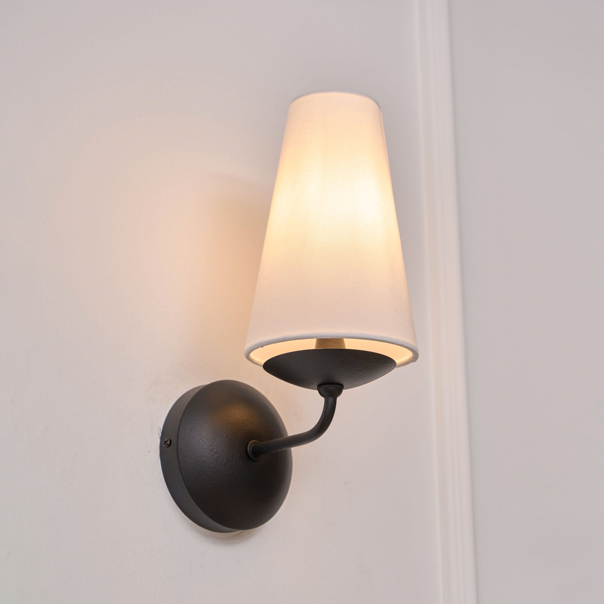 Avraee Modern Minimalist Brass Fabric Wall Lamp - Lamp Copper
