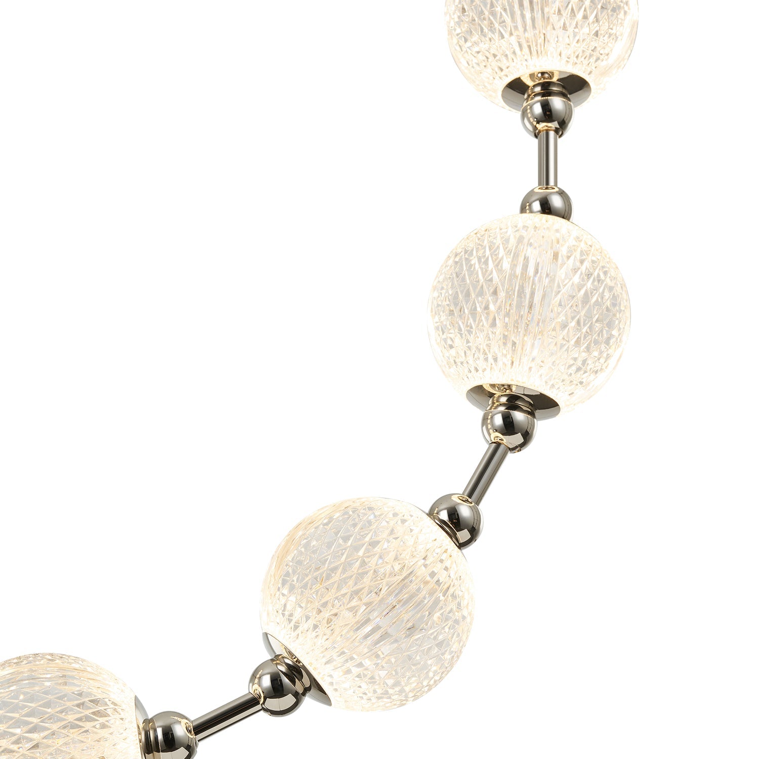 Myphais Modern Minimalist Beaded Plastic Metal Chandelier - Lamp Copper