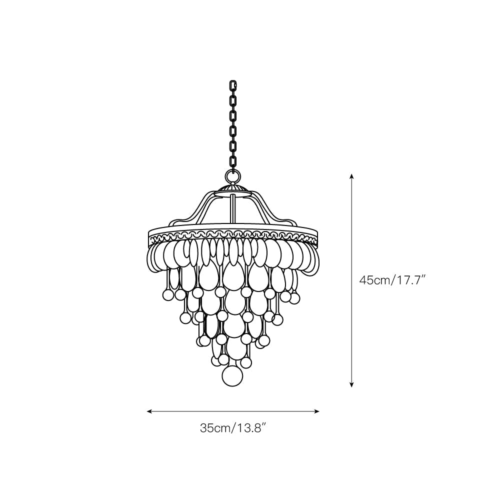 Blink Unique Inverted Pyramid Metal Crystal Chandelier - Lamp Copper