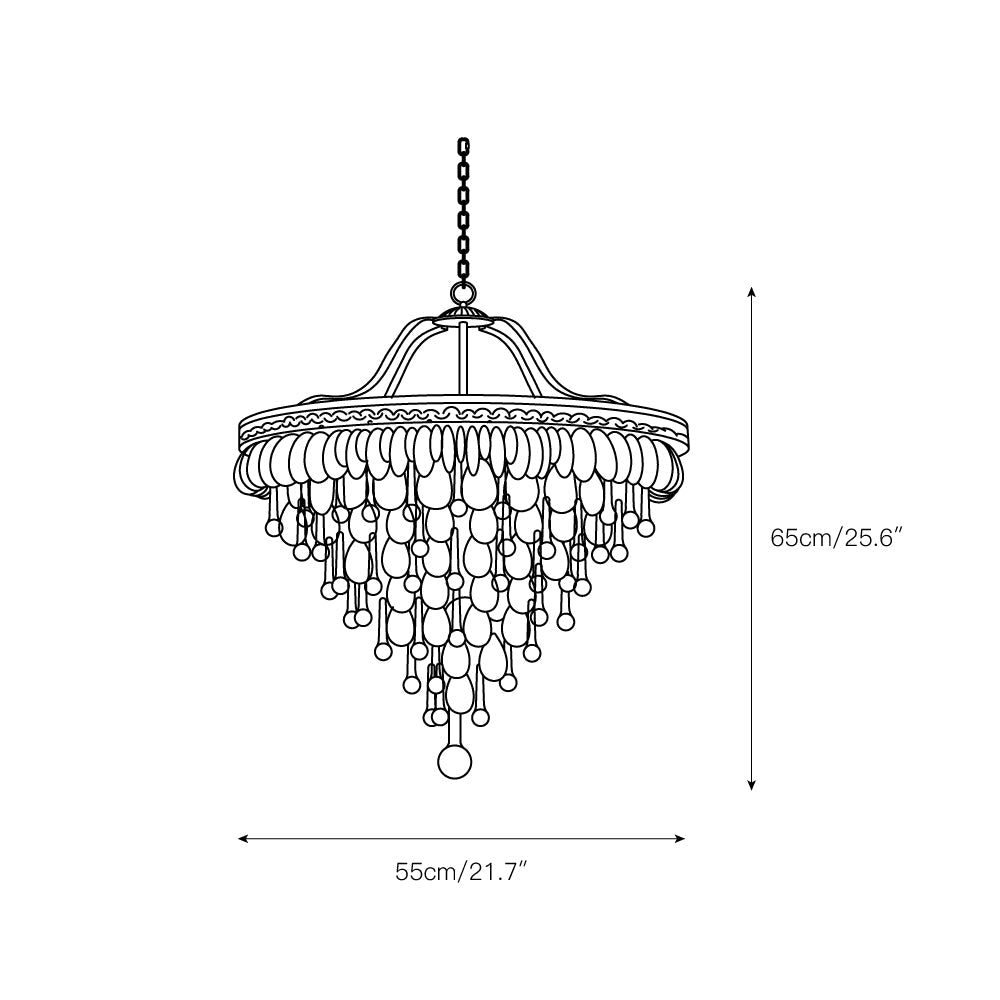 Blink Unique Inverted Pyramid Metal Crystal Chandelier - Lamp Copper