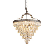 Blink Unique Inverted Pyramid Metal Crystal Chandelier - Lamp Copper