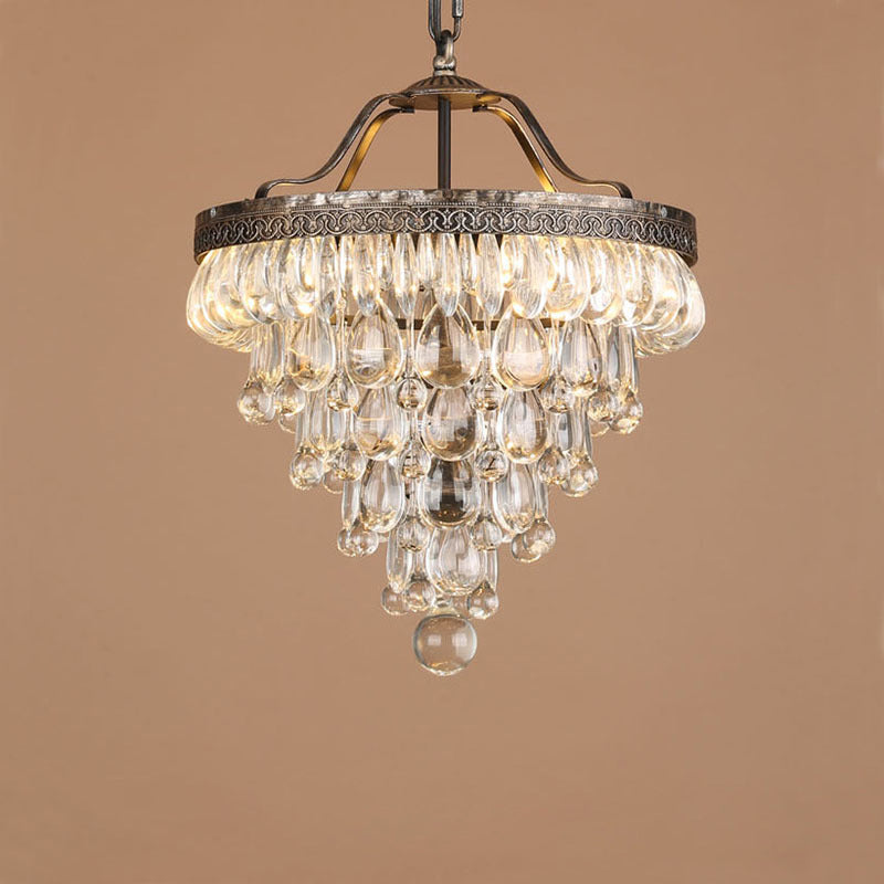 Blink Unique Inverted Pyramid Metal Crystal Chandelier - Lamp Copper