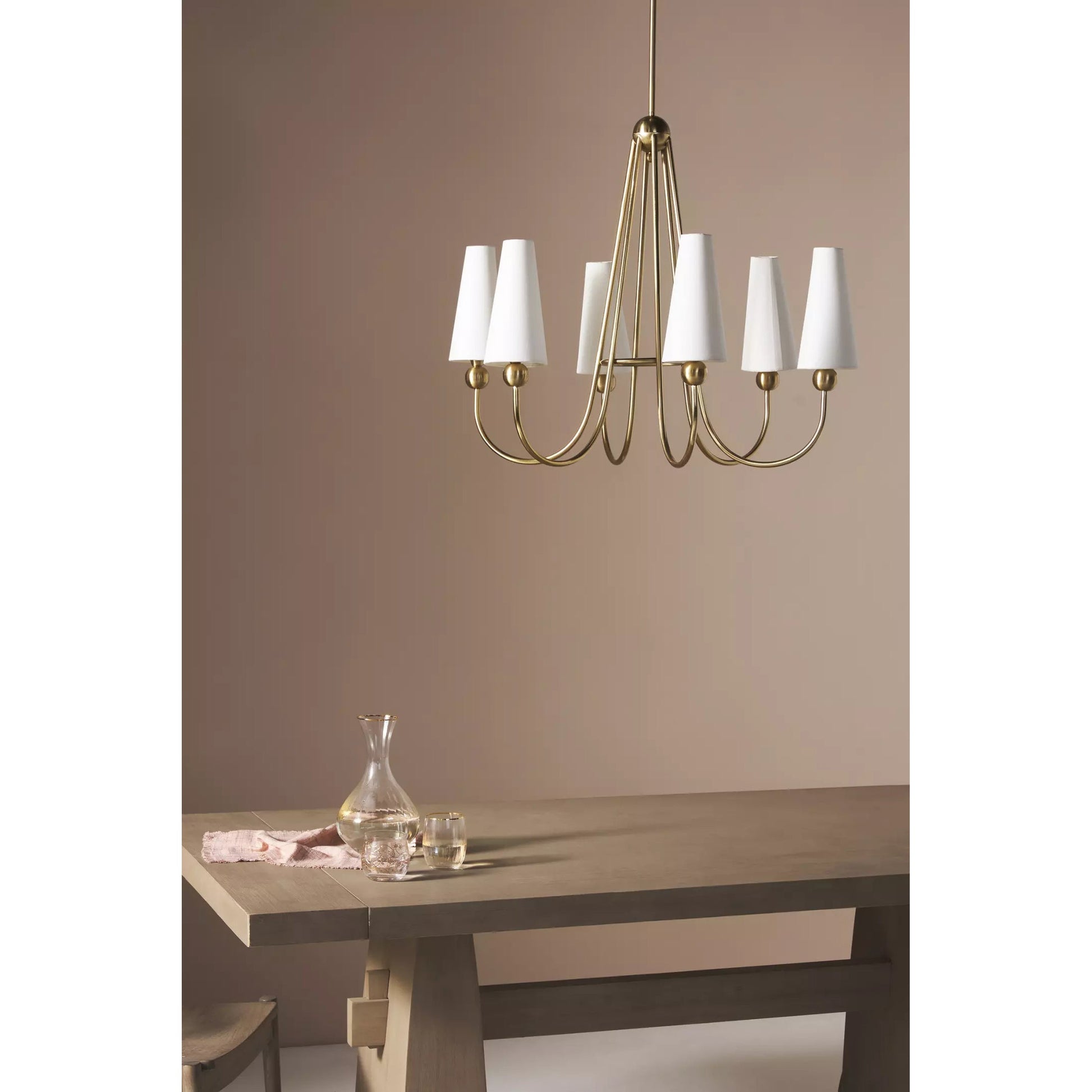 Calire Vintage Industrial Metal Fabric Chandelier - Lamp Copper