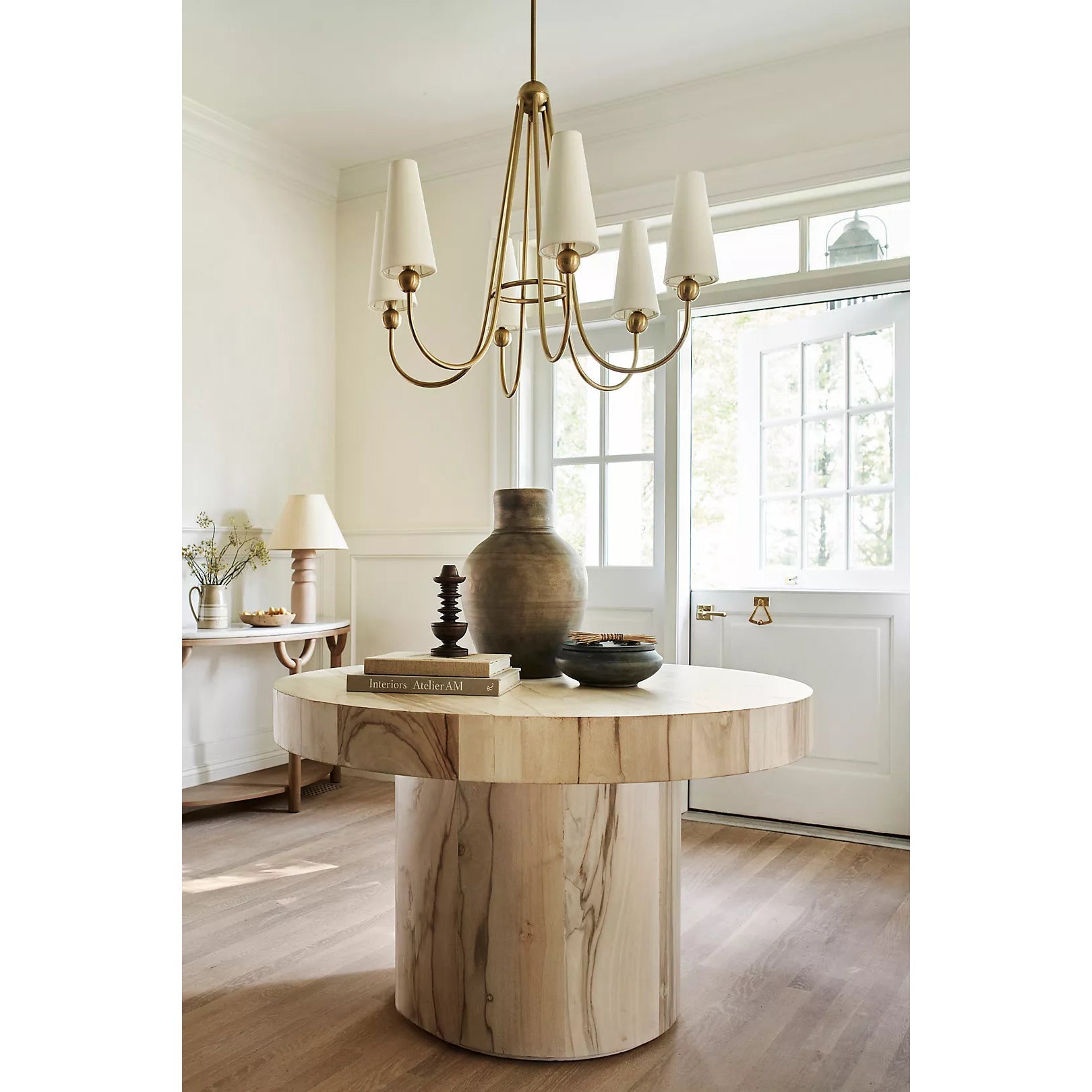Calire Vintage Industrial Metal Fabric Chandelier - Lamp Copper