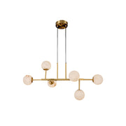 Zovenel Premium Nordic Brass Alabaster Chandelier - Lamp Copper