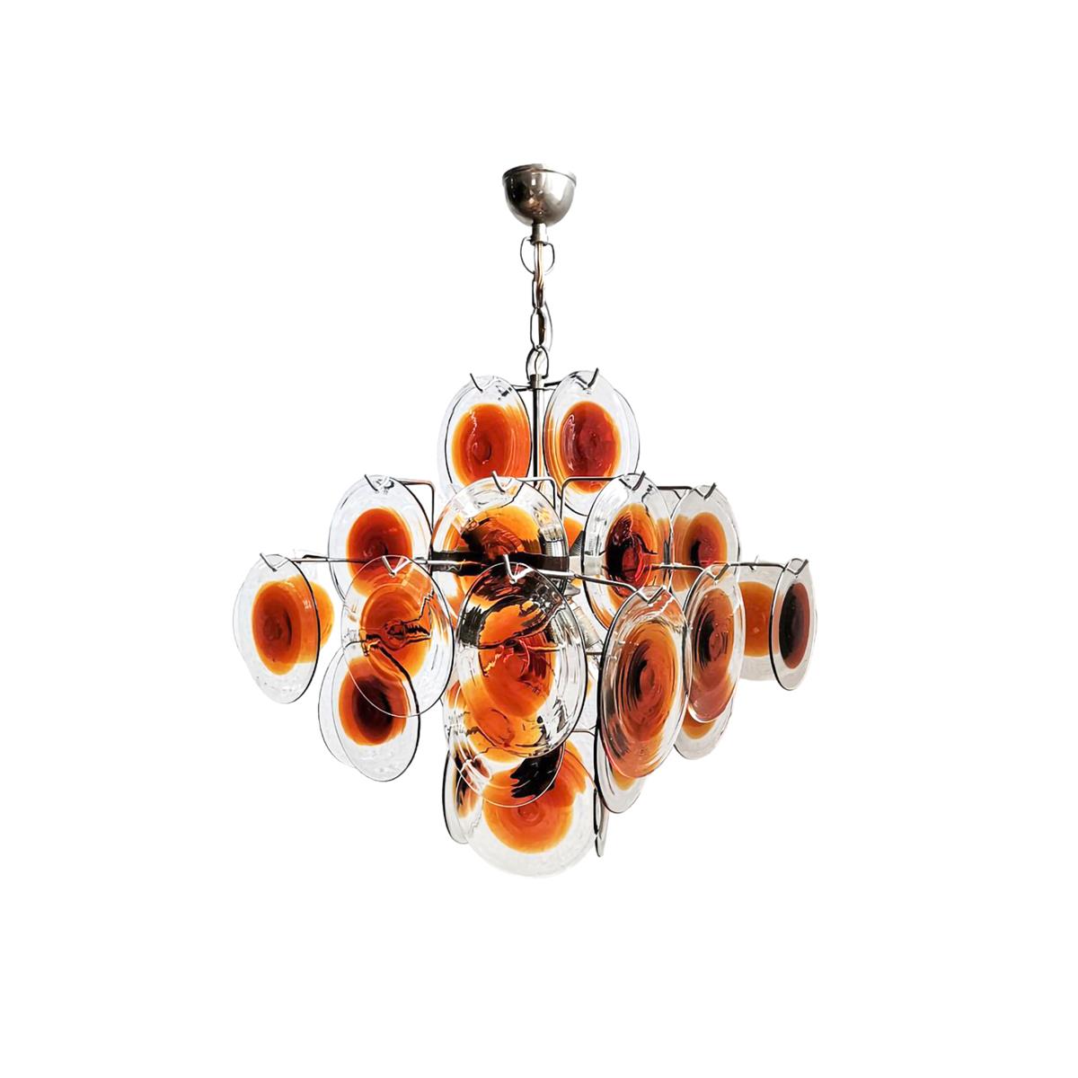 Evvinos Individual Creativity Metal Glass Chandelier - Lamp Copper